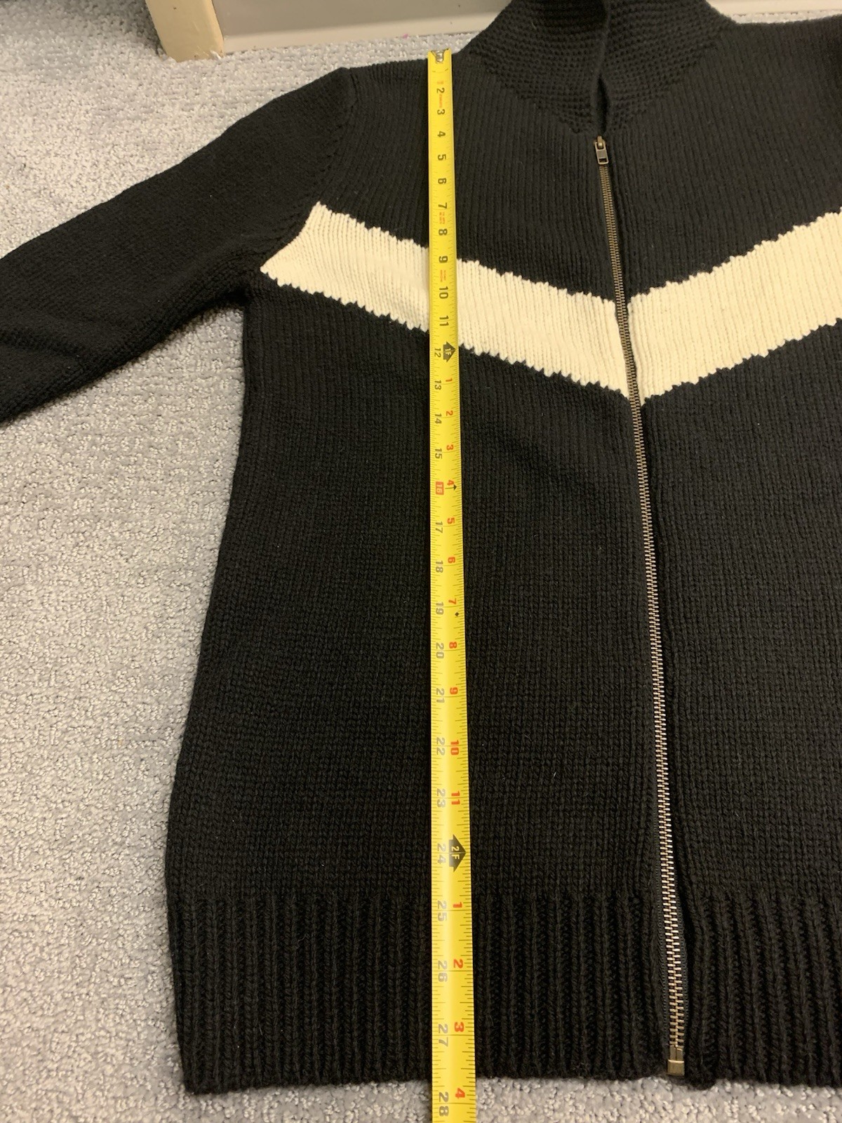 Vtg Limited America Knit Lambswool Black & White Sweater Size M Made In Italy