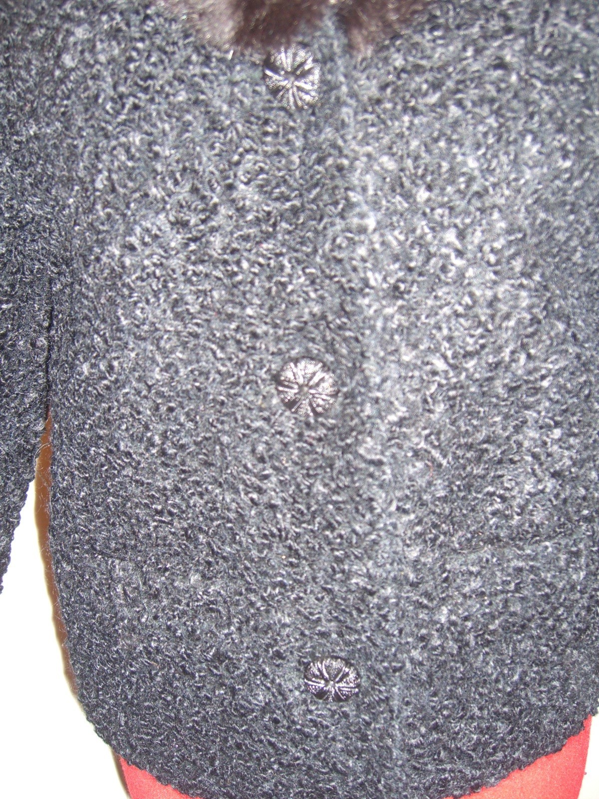 BLACK PERSIAN LAMB Vintage 50’s Shortie Jacket, Size M