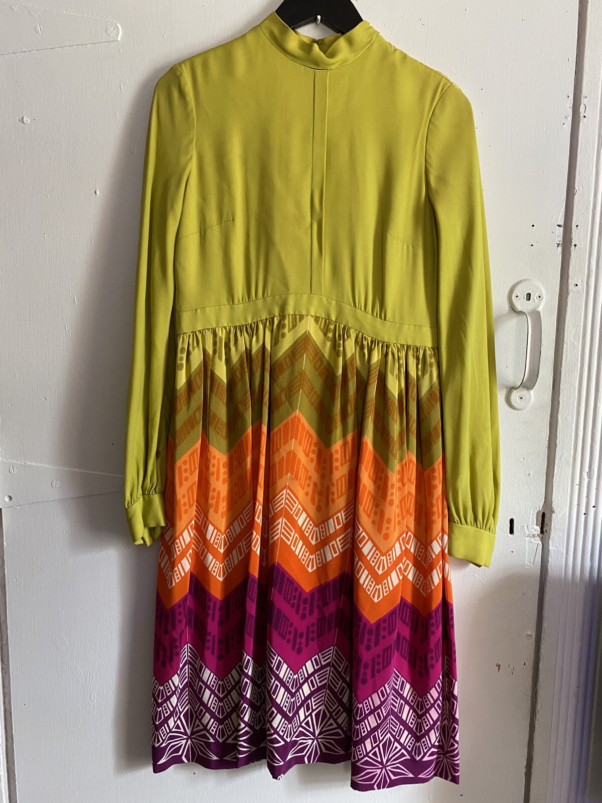 AS IS – Vintage Shannon Rodgers for Jerry Silverman Colorful 70’s Dress