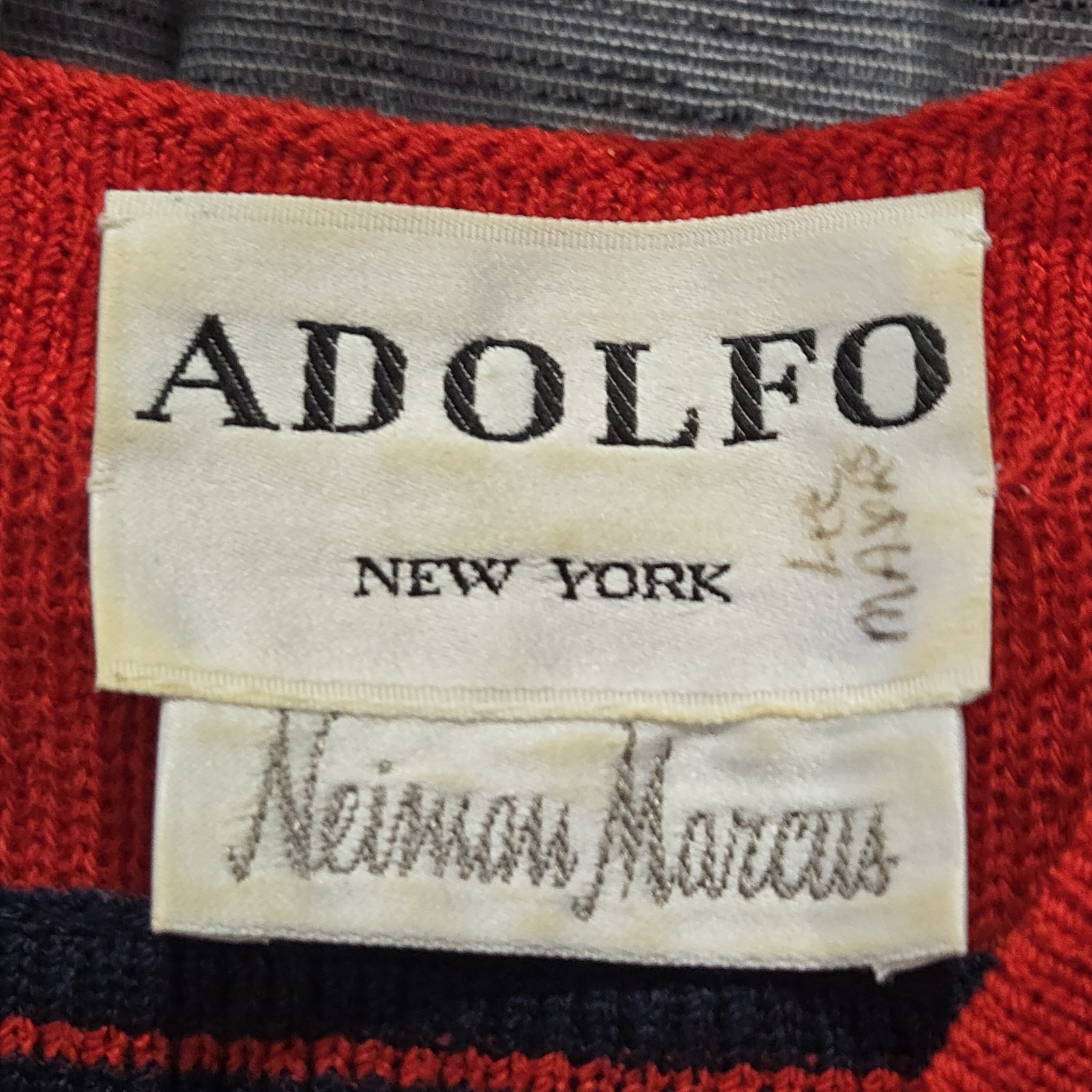 VTG Adolfo Neiman Marcus | Blue & Red Sailor/Nautical Themed Dress