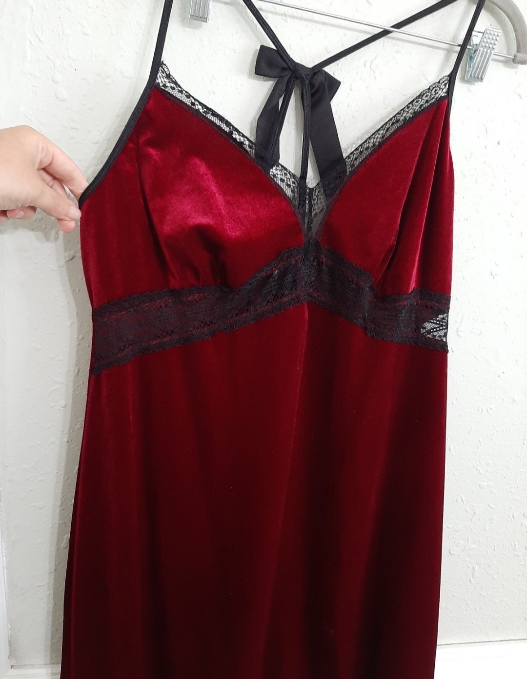 Vintage 90s Linea Donatella lingerie set velvet vampy goth whimsy robe and gown