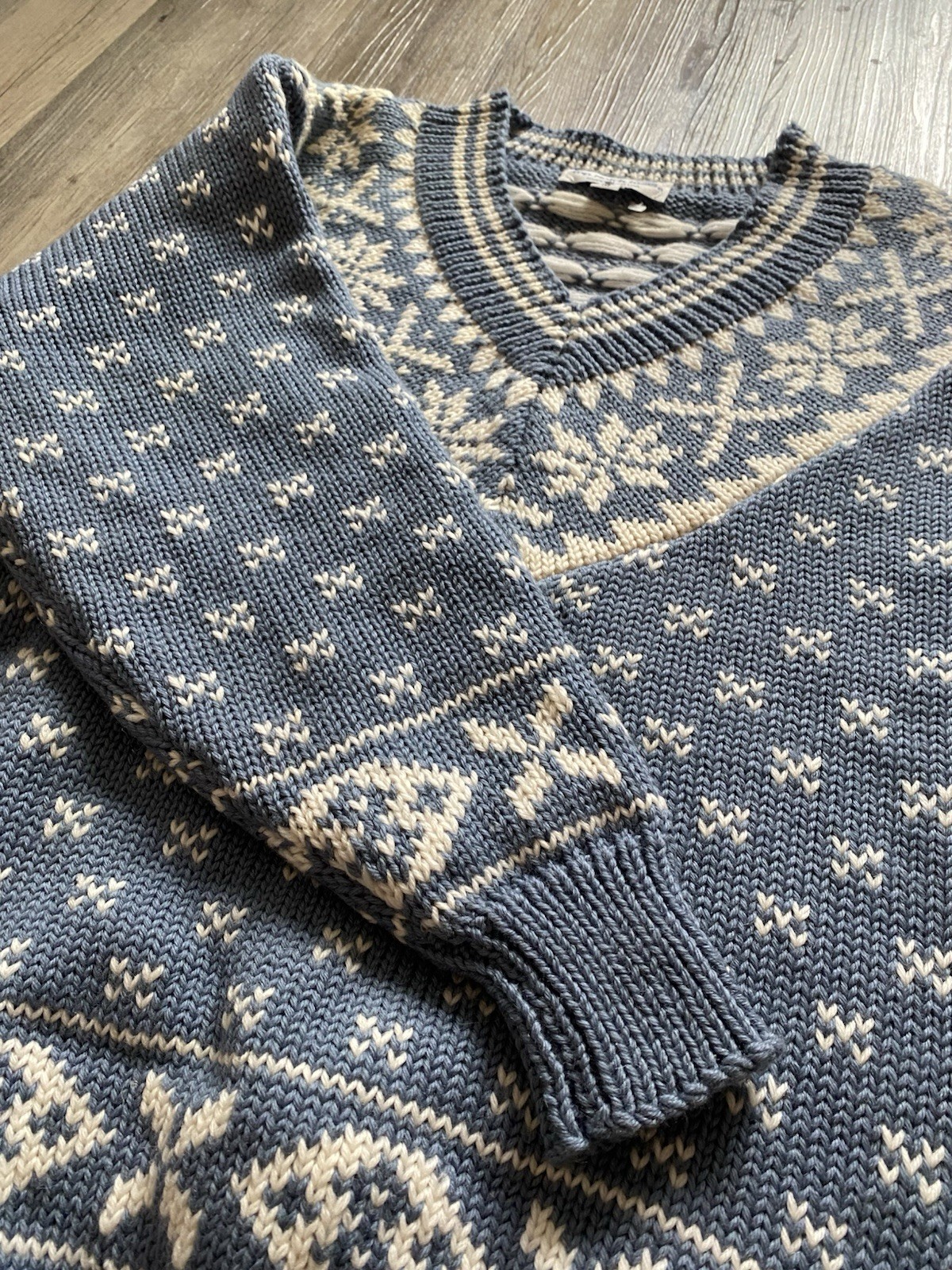 Vintage 80’s Top Notch Knit – Wool Sweater – Handmade In USA – Nordic Pattern!!