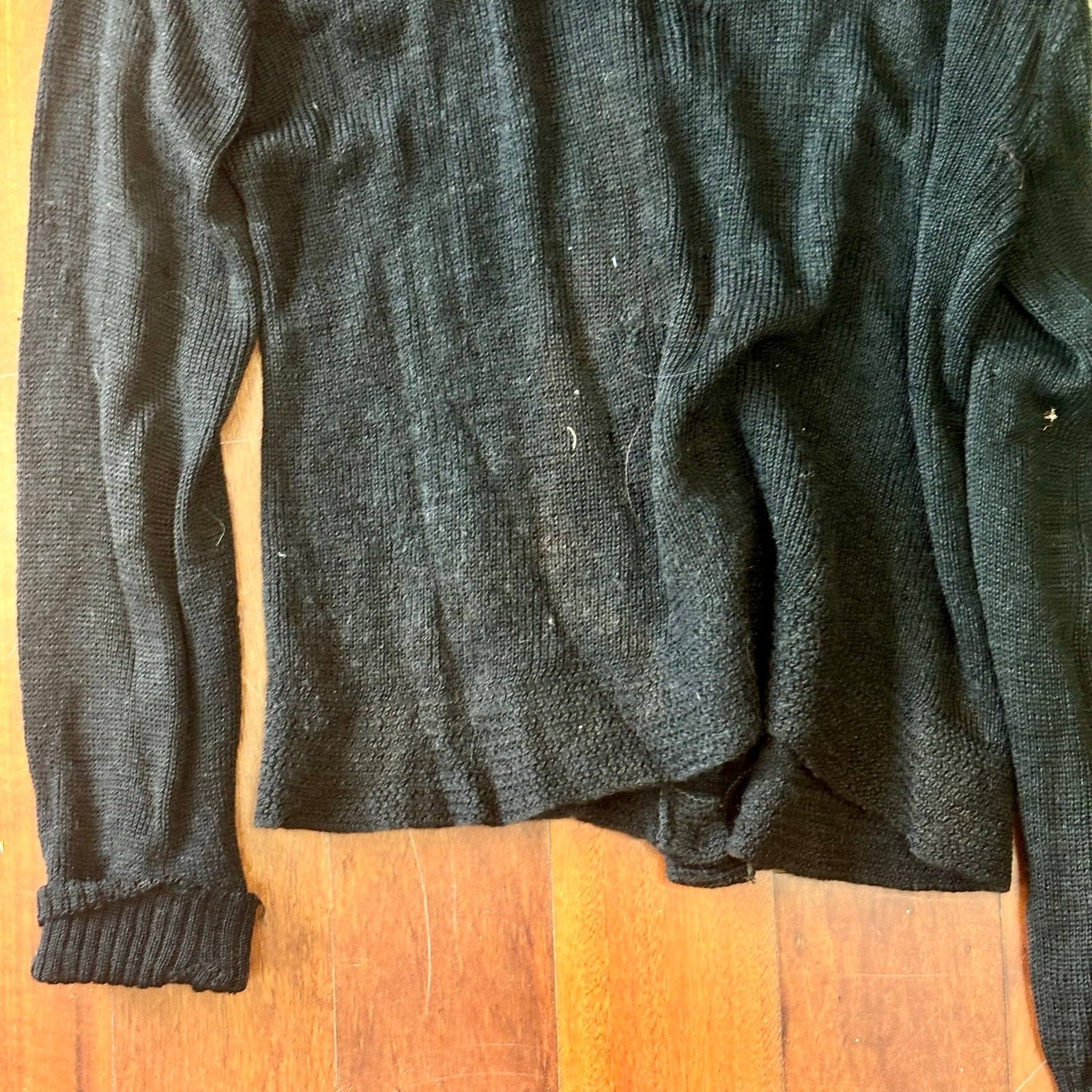 Vintage 1940s Wool Sweater Lot Black Green Wounded Bird As Is Repair Project