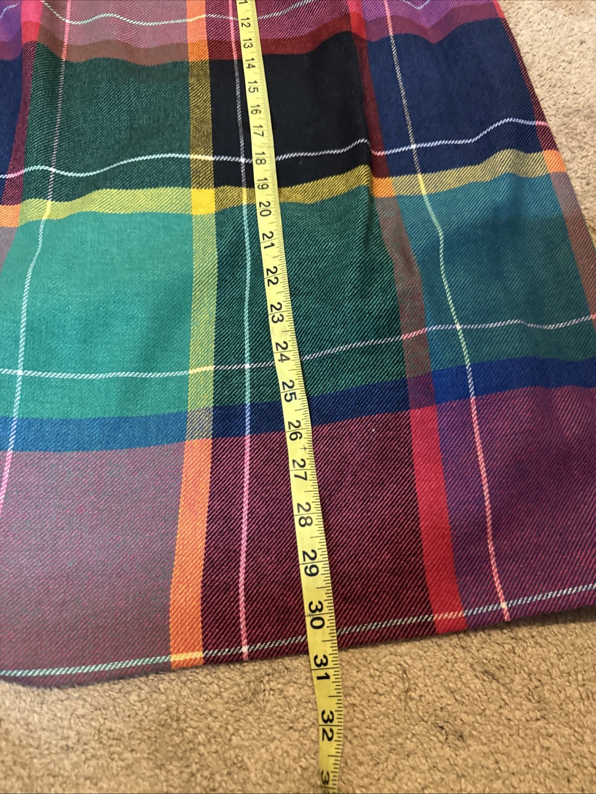 Vintage Jo Hardin Lined Colorful Wool Blend Skirt Jacket Set Size 14