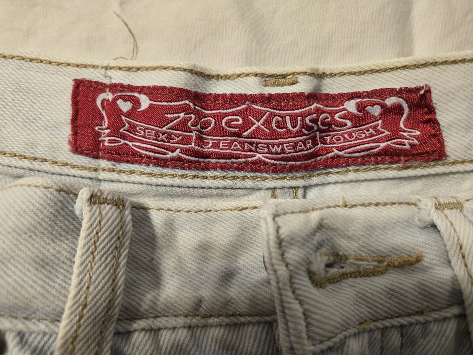 Vintage No Excuses Light Wash Denim Jean Shorts Size 11/12