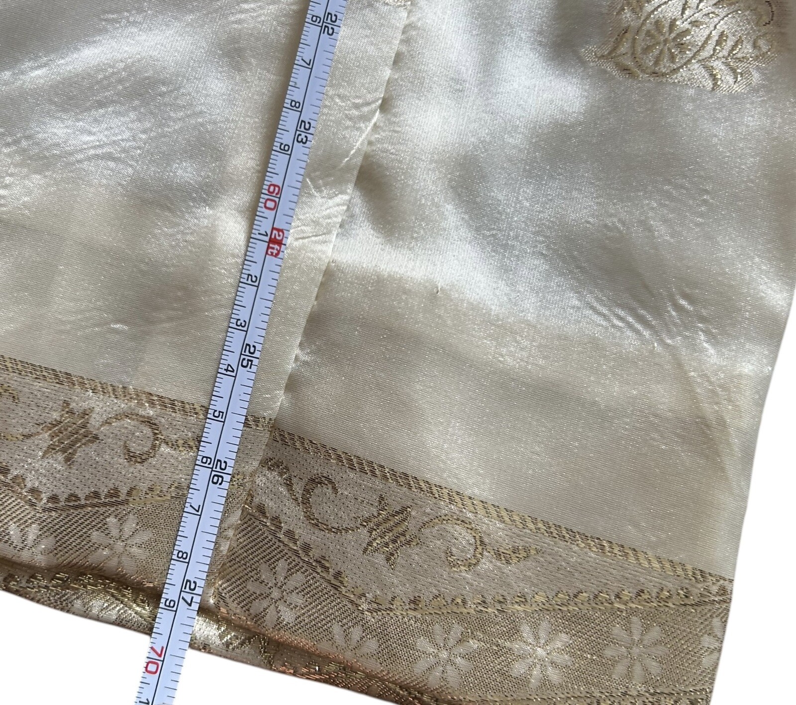 Vtg 60s Metallic Gold Brocade Tunic & Pants Outfit Set ELLI Europe Craft