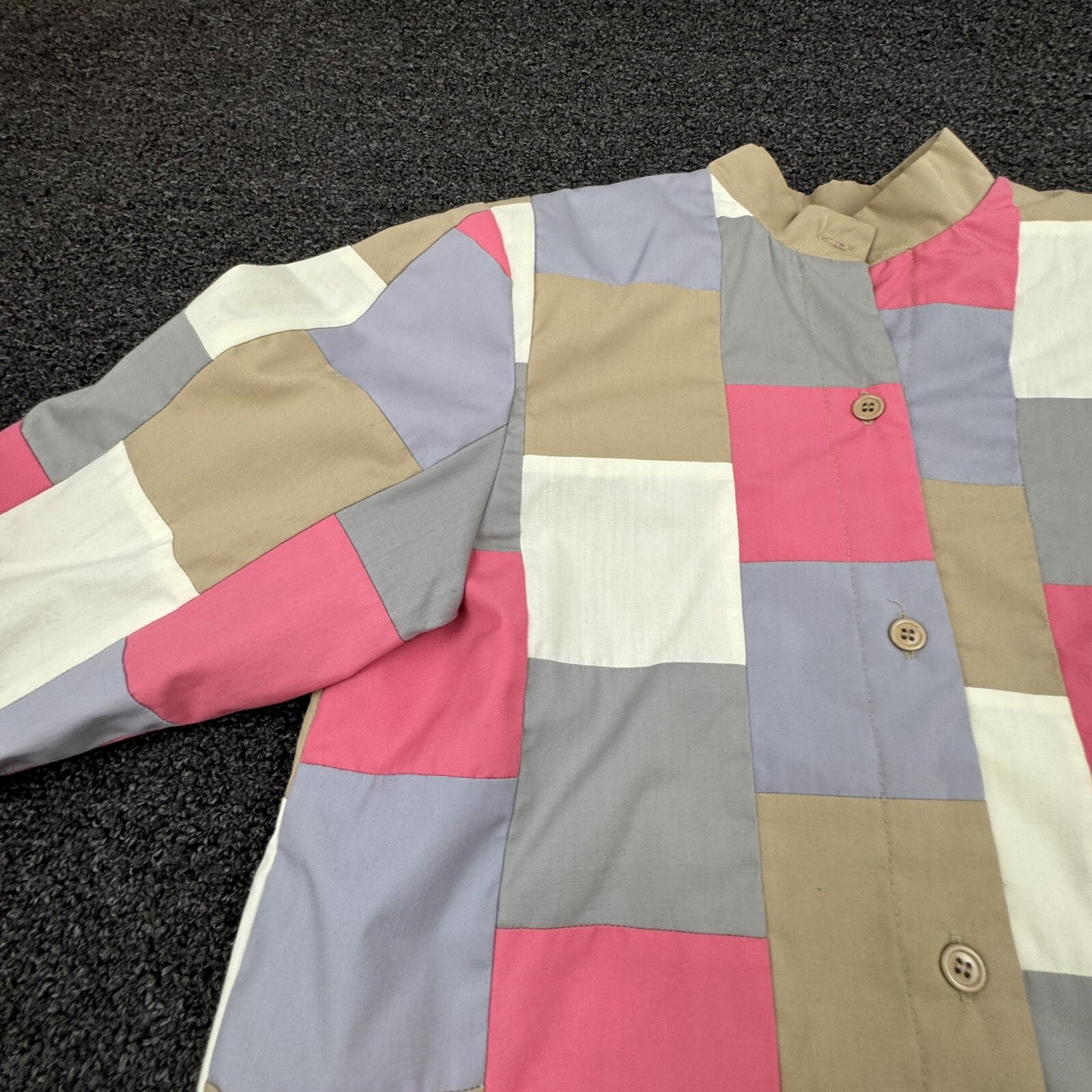 Marguerite Rubel Vintage 1980s Multicolor Pastel Bomber Jacket Patches Women 10