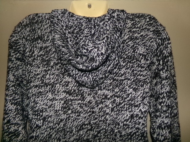 Vintage Sweater Hippie Boho W Hood & Pockets Ladies Stationwagon Brand XL Runs S