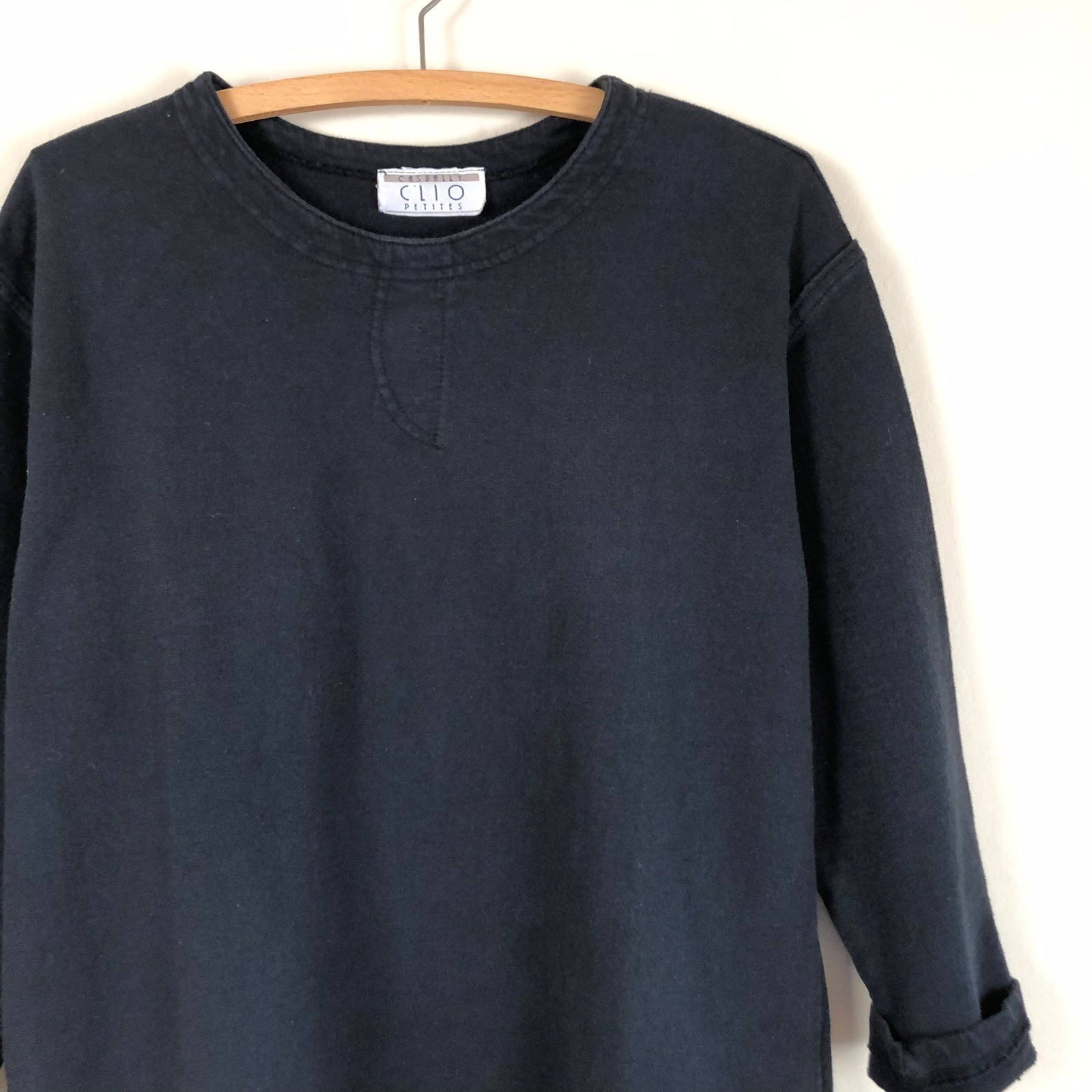 vintage 90s minimal tunic sweatshirt knit top linen minimalist grunge boho