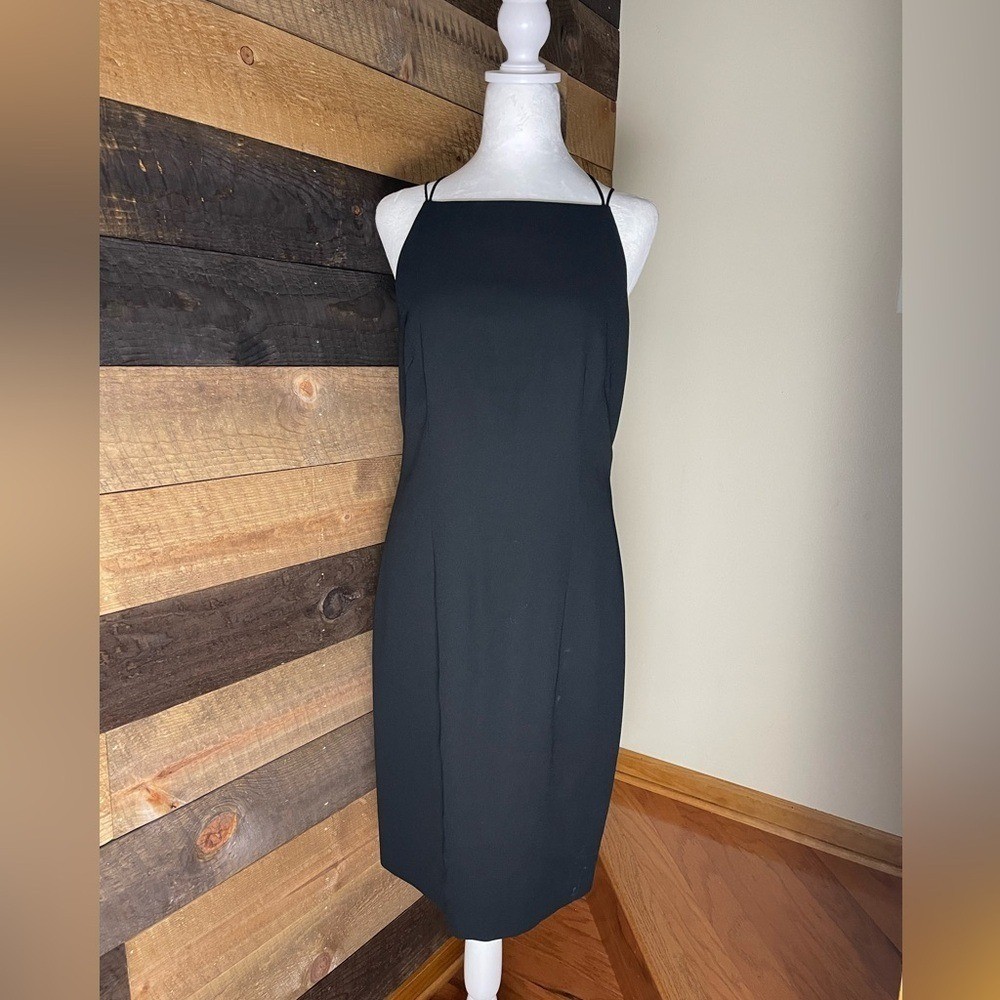 Vintage Yves Cossette Depeche Mode Black Goth Femme Fatale Dress Size 8 Y2K