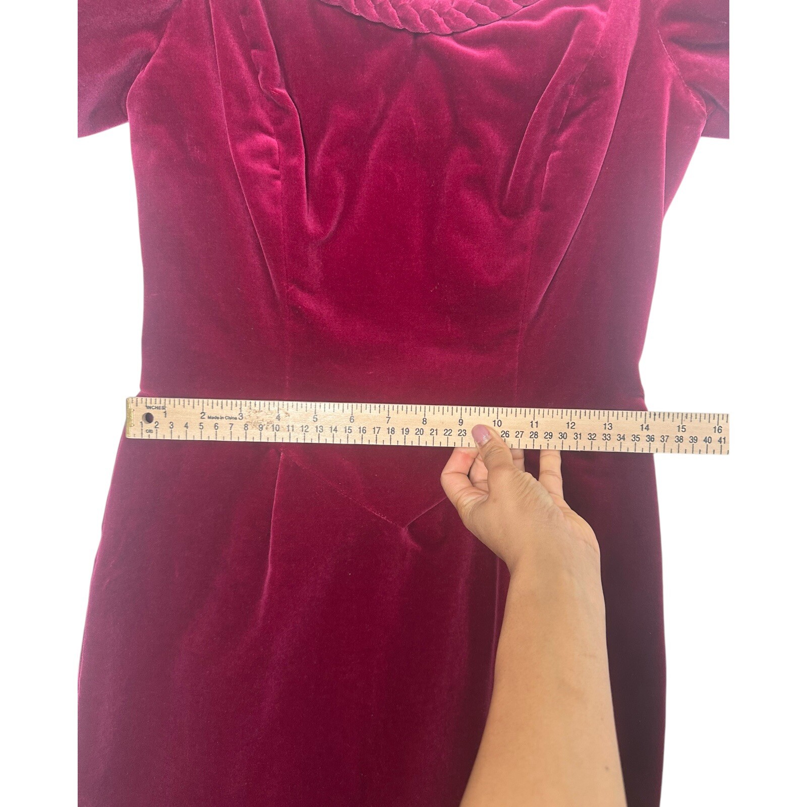 Vintage Old Hollywood Glamour Romantic Gothic Velvet Off Shoulder Formal Dress 4