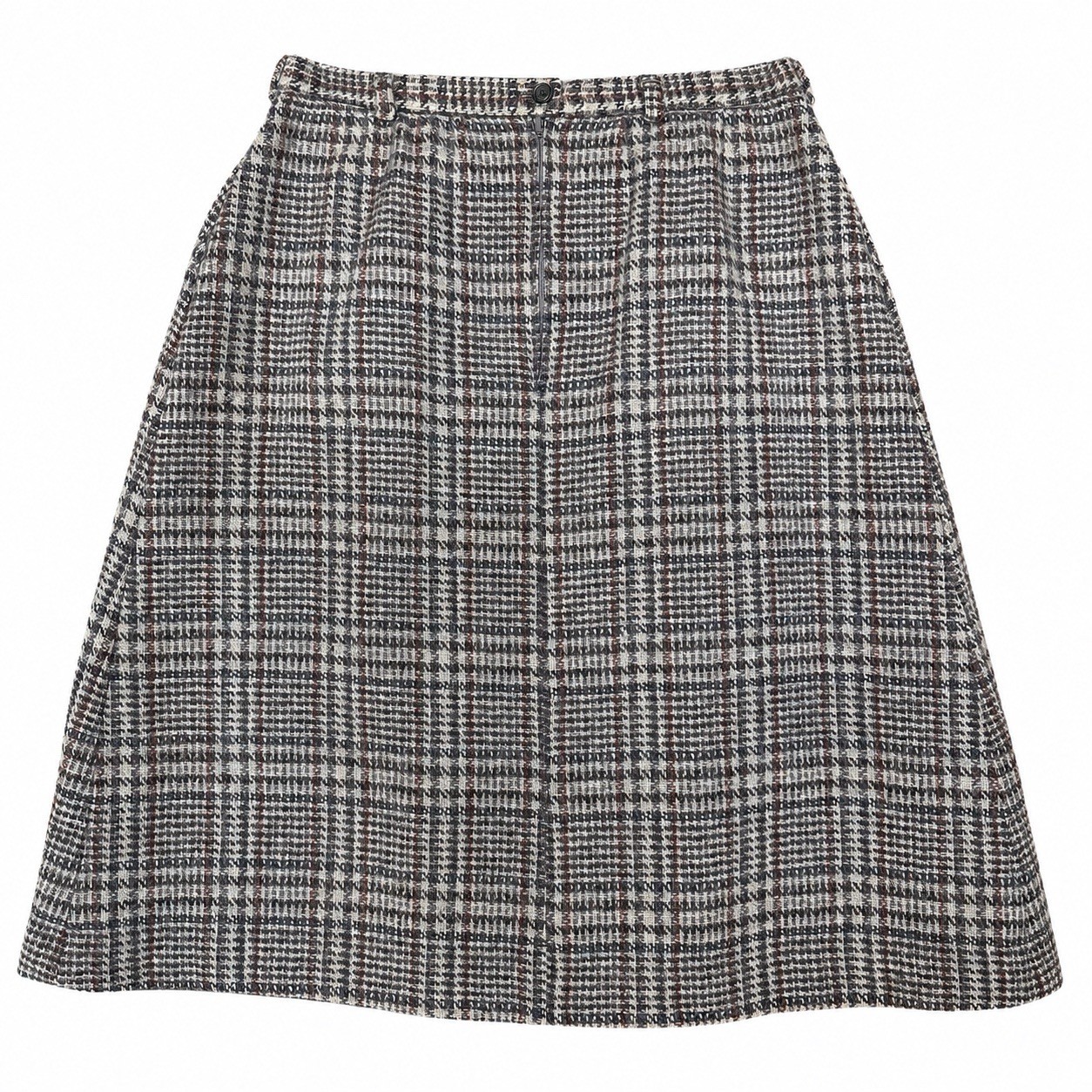 Vintage late 60s 70s House of Logan Plaid Wool Skirt Size 16 Pleated Costume USA