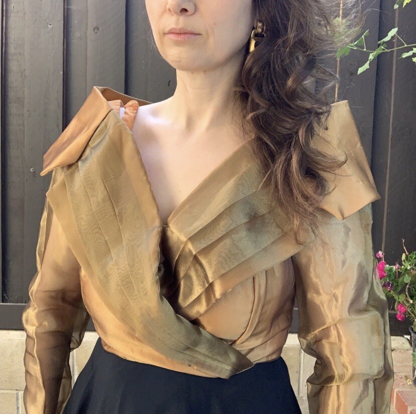 Last call! Vintage 80s Glitter Caramel Party Dress