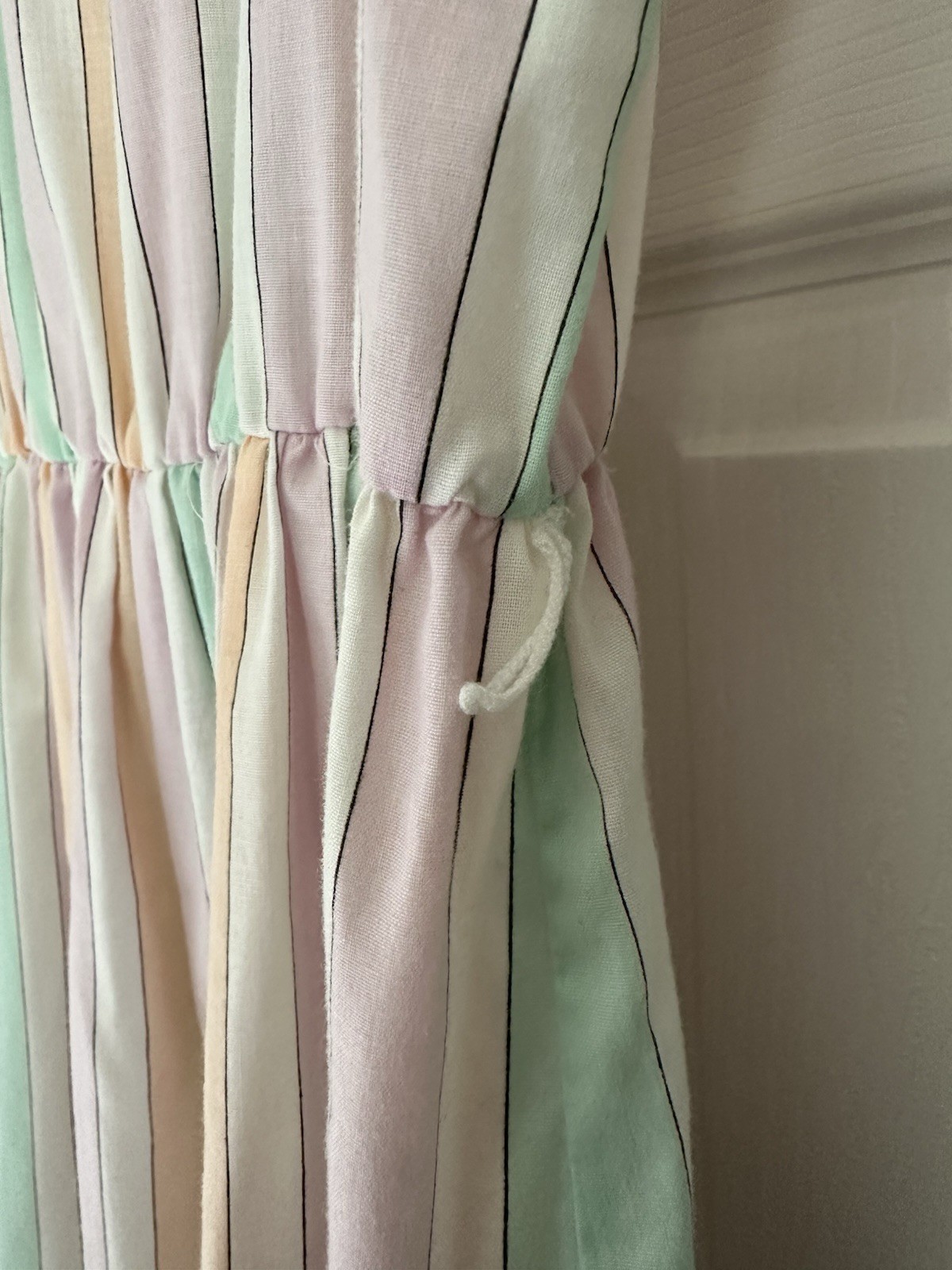 Vintage You Babes II Fritzi Dress Size 11 1970s 1980s Pastel Stripe Spring