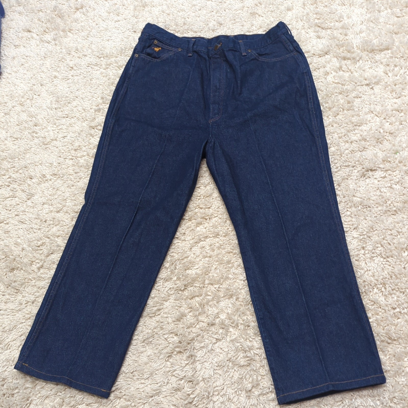 Vintage 80s 70s Wranglers Womens High Waisted Blue Jeans 38 NOS Actual 37×27