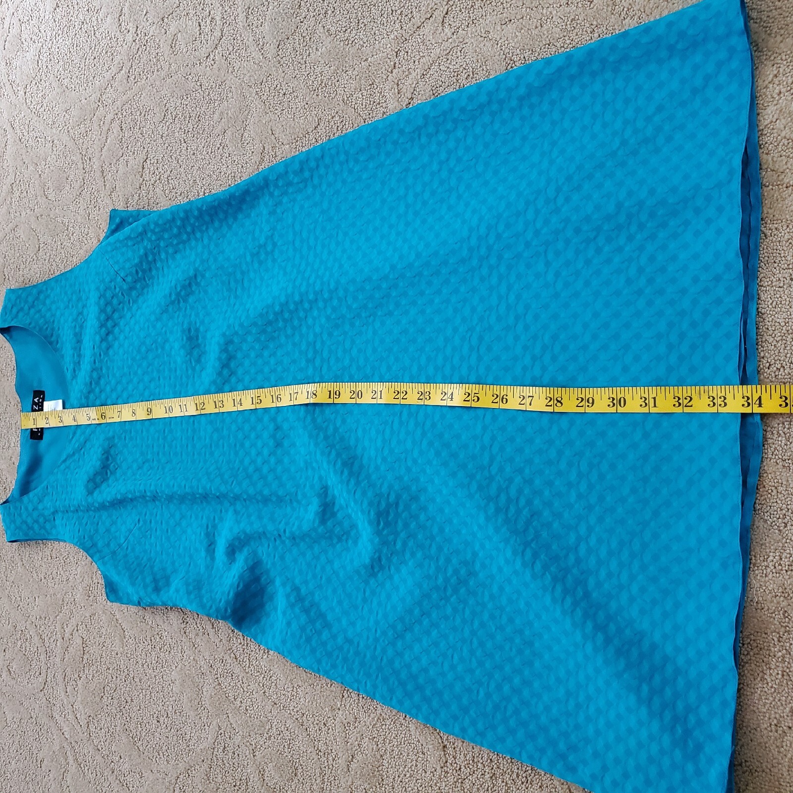 Vintage Plaza Collection Two Piece Dress Sheath And Jacket Set Size 10 Aqua Blue