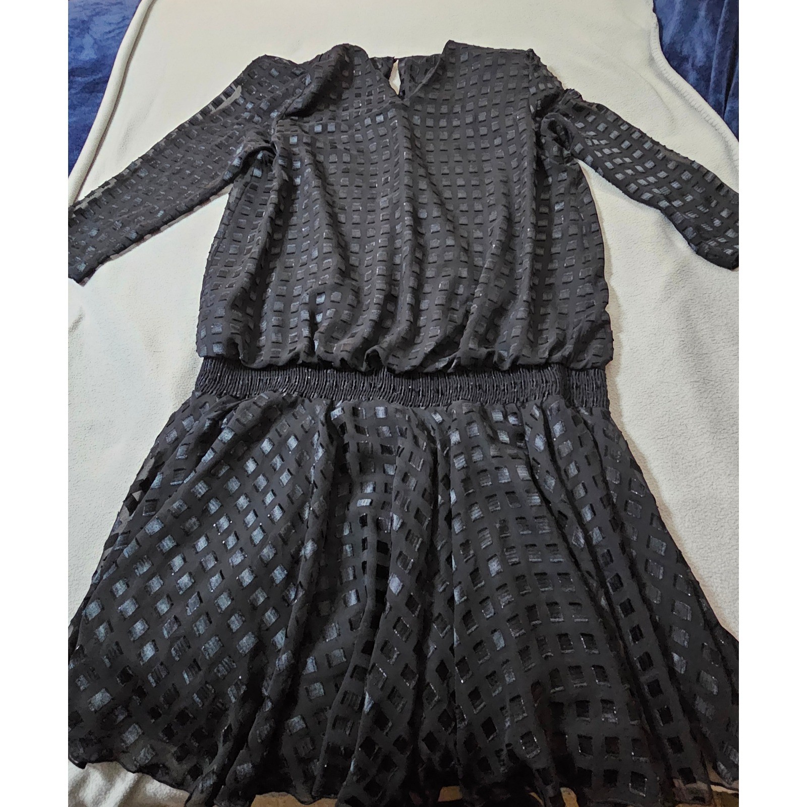Vintage 1980s Siasia New York dress Size 18 black casual formal classy winter