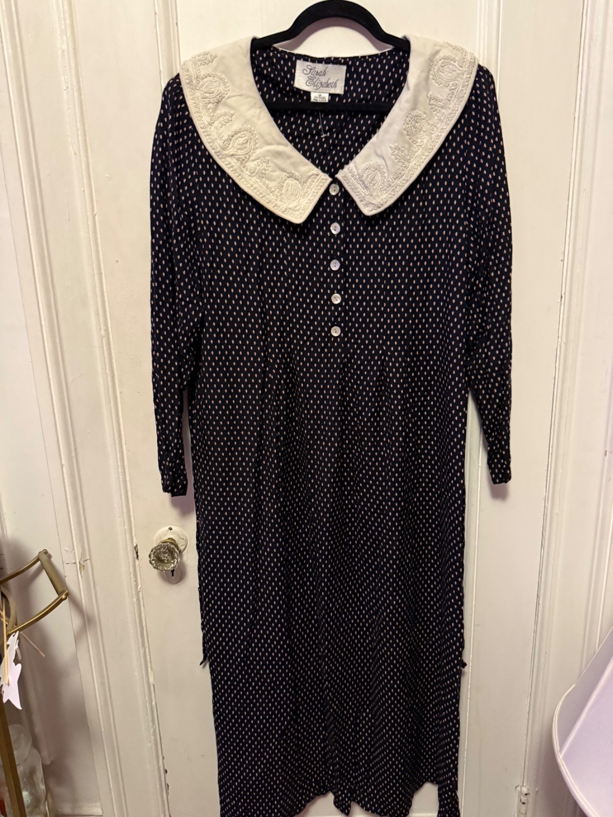 Vintage 80/90’s Polka Dot Style Button Front Dress Rayon Size 18 Sarah Elizabeth