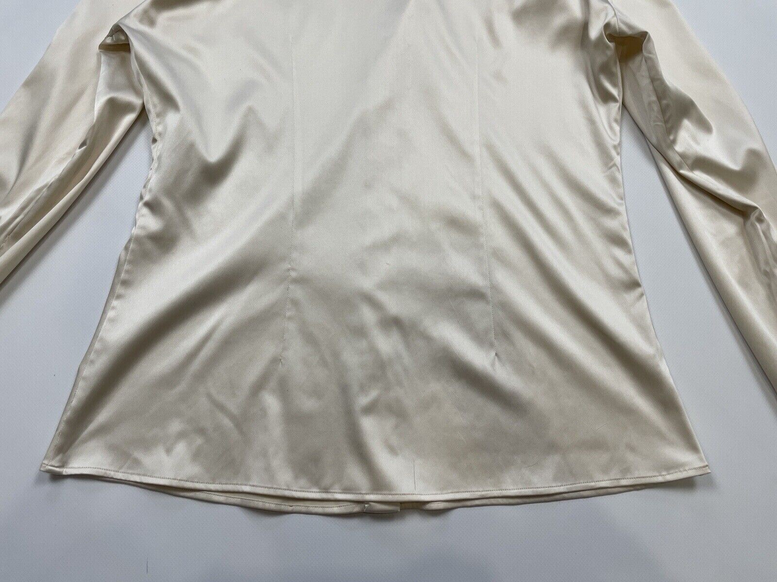 Vintage Versace Classic V2 Silk Shirt Ivory Blouse Top Size 44