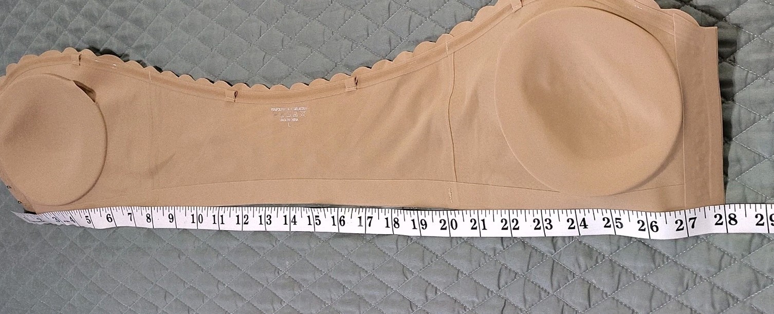 Front Closure Strapless Bra Nude Size Large