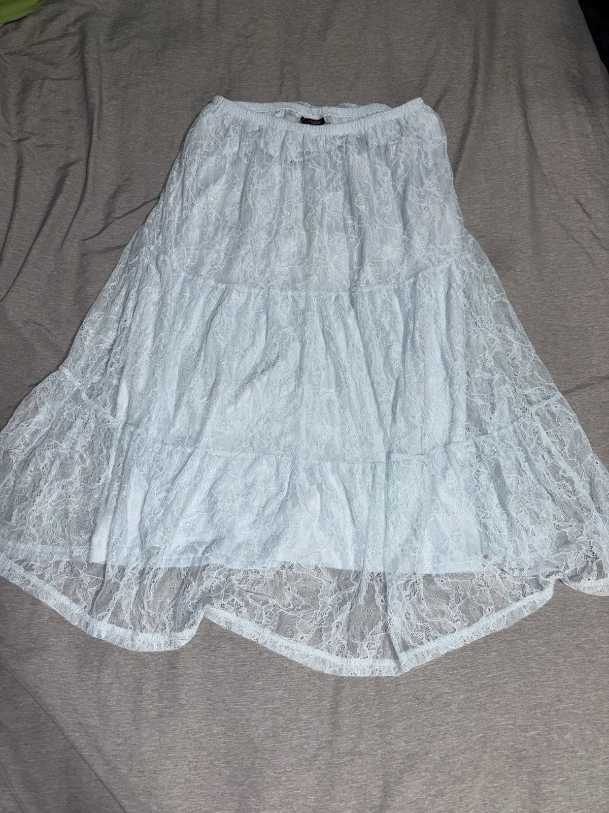 Dani of TreVlis Light Blue Lace Half Slips Underskirt, Regular Size S