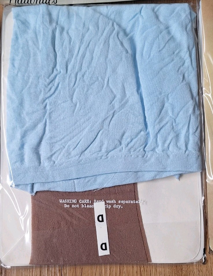3 Vintage Nationals New Panty Panty Hose Size D Wood Beige