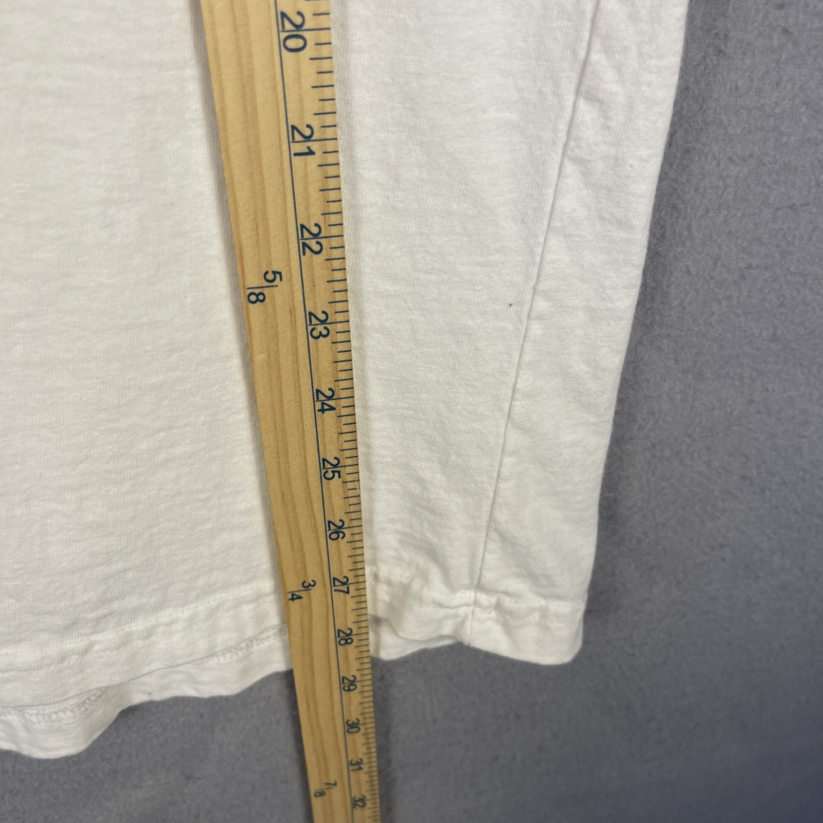 Vtg 80s Express Campagnie Internationale Padded Shoulder Pocket Tee White USA