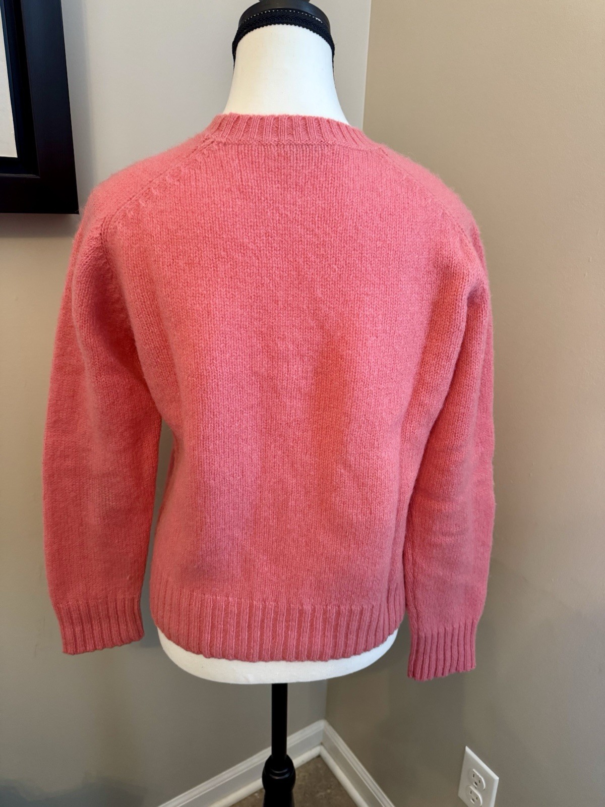 Vintage Hudson’s 100% Wool Sweater Pink Shetland Style Crewneck Hong Kong L