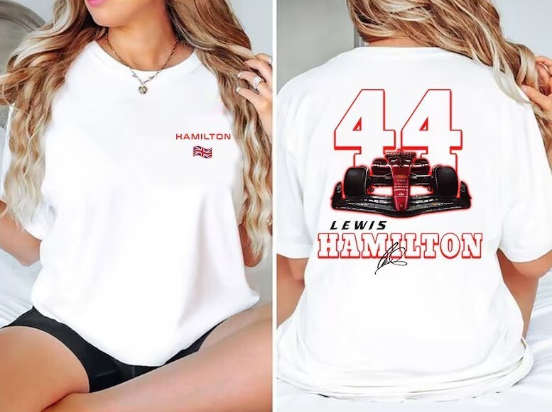 Lewis Hamilton Formula One T-shirt, F1 Two Sides Shirt, Lewis Hamilton Shirt