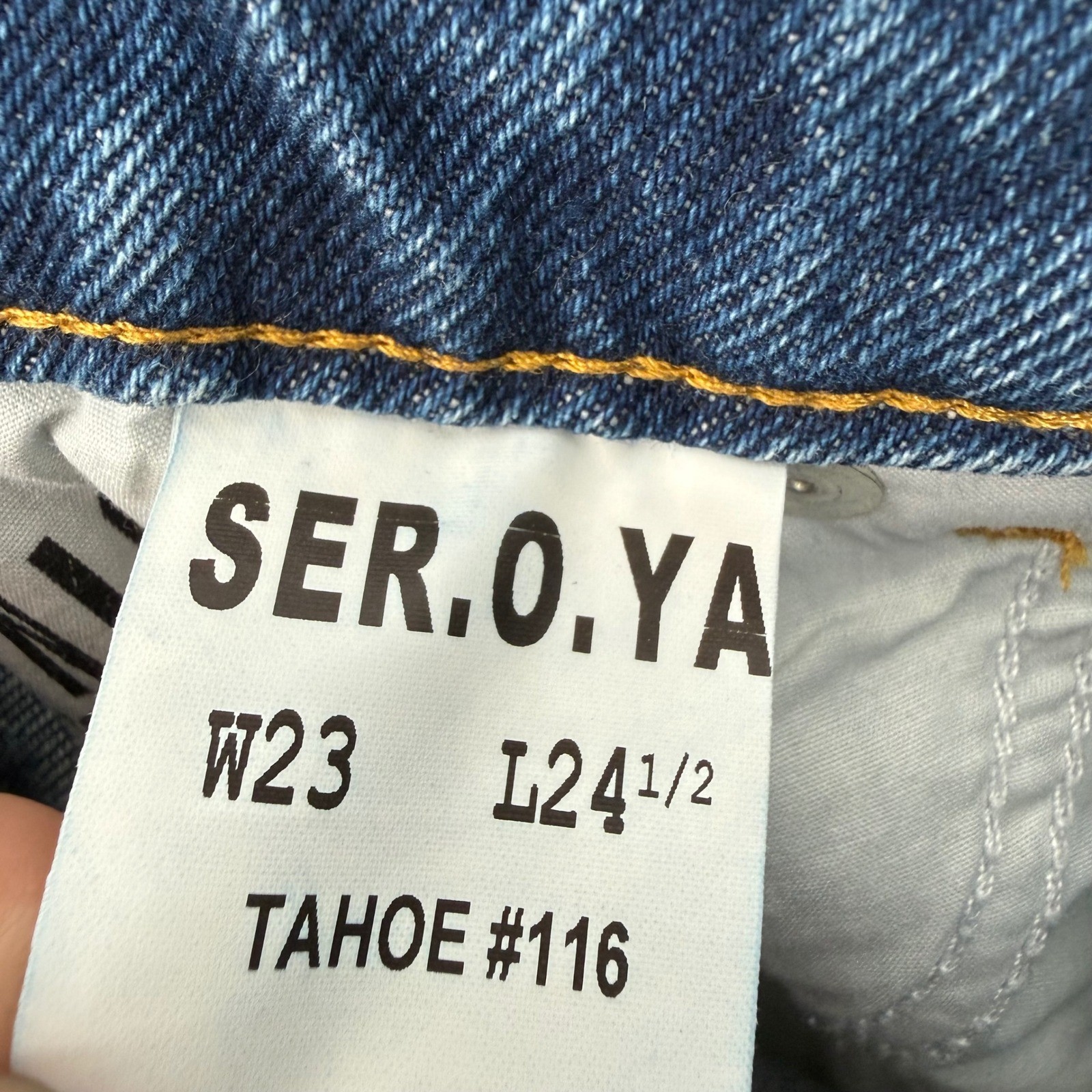 SER.O.YA VERONICA DROP CROTCH JOGGER JEANS TAHOE 100% ORGANIC COTTON SIZE 23 NWT
