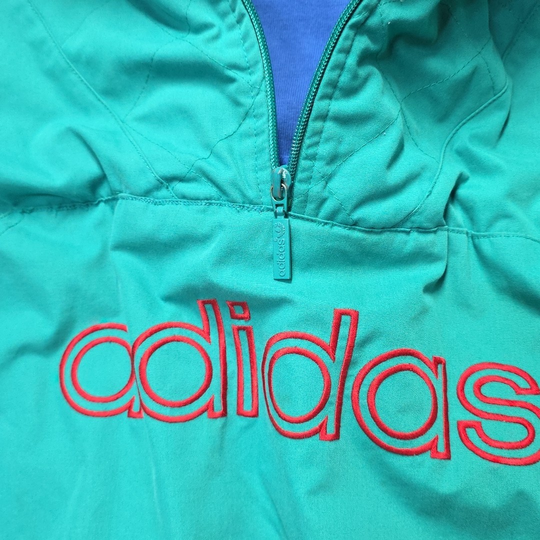 Vintage Adidas 1/2 Zip 80’s 90’s Turquoise Purple Red Big Logo Y2K Street…