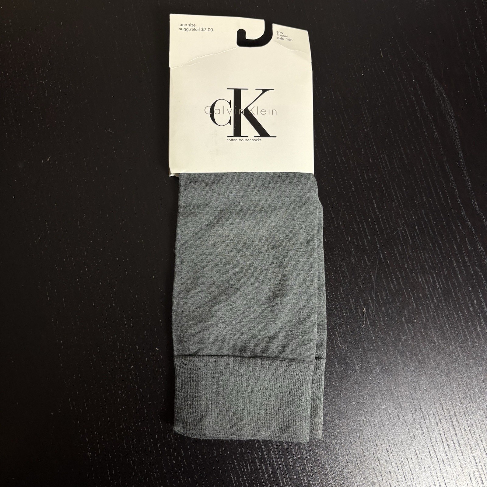 Vintage Y2K CALVIN KLEIN Womens Trouser Socks Gray Cotton/Nylon Blend Style 168