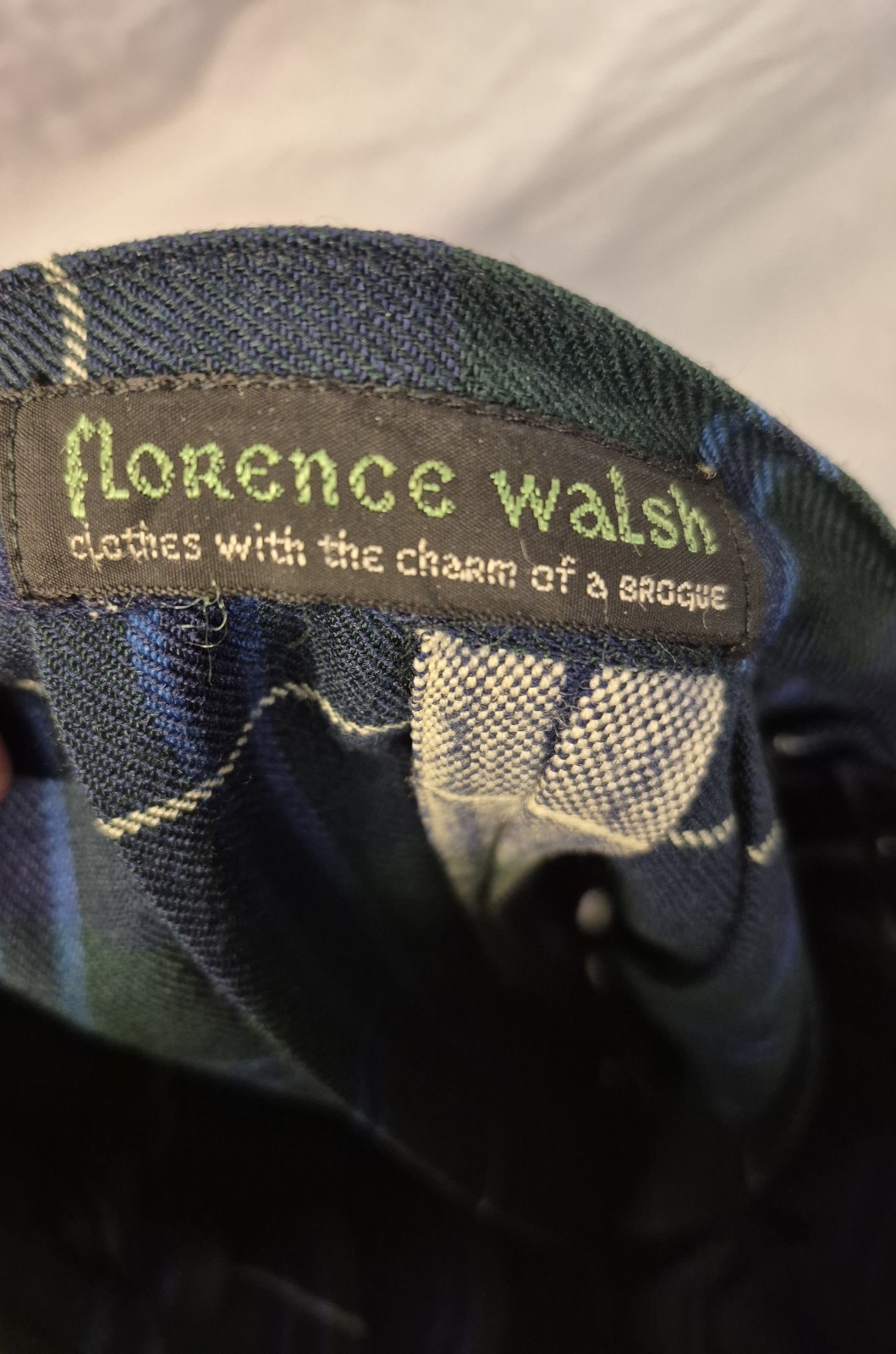 Florence Walsh Vest And Skirt Green Plaid Vintage Small Medium 1970s Schoolgirl