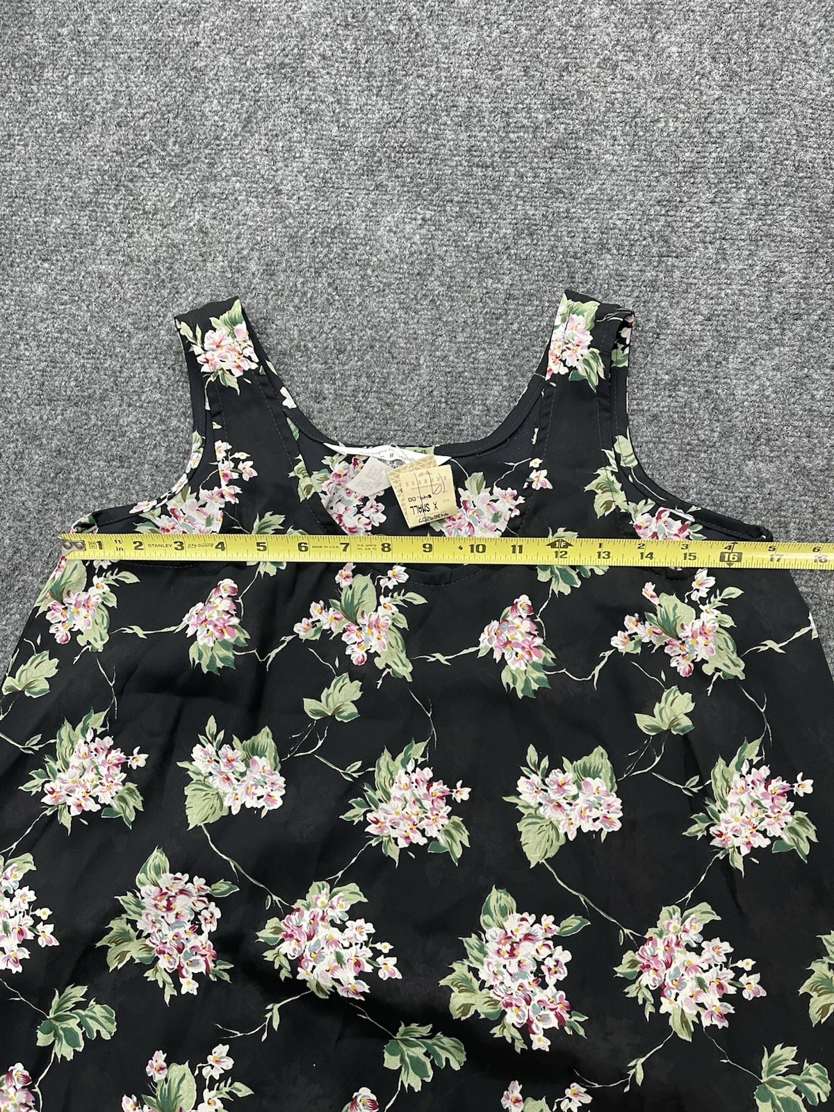 Vtg 80’s Compagnie Internationale Express Sz XS Floral Dress Top Shirt USA Made