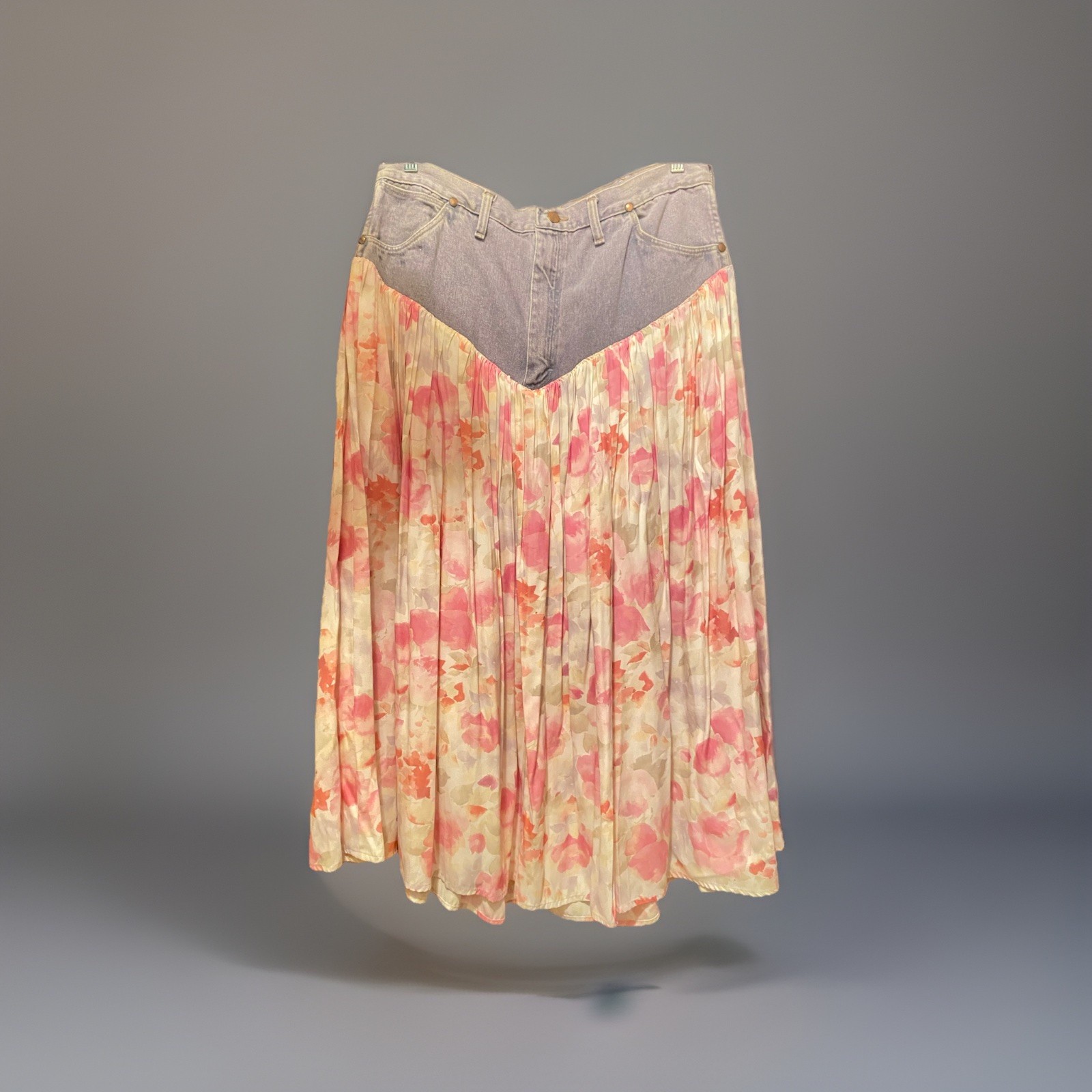 One Of A Kind 1960’s Vintage Wrangler Jean Skirt 36 Designer Judy Jones Dalton