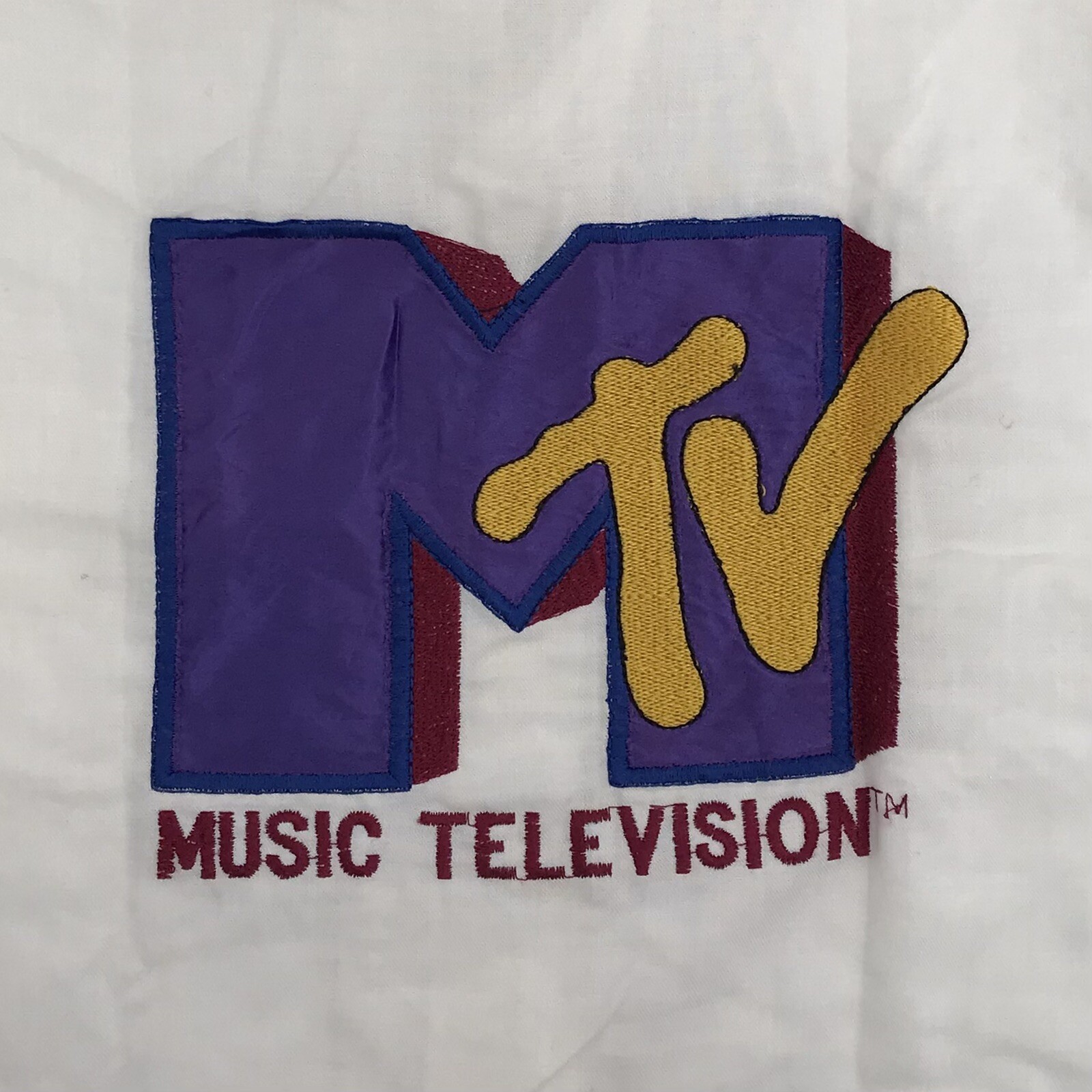 Vintage 1980s MTV Shirt Women’s Size Medium USA Made 80s Americana Embroidered
