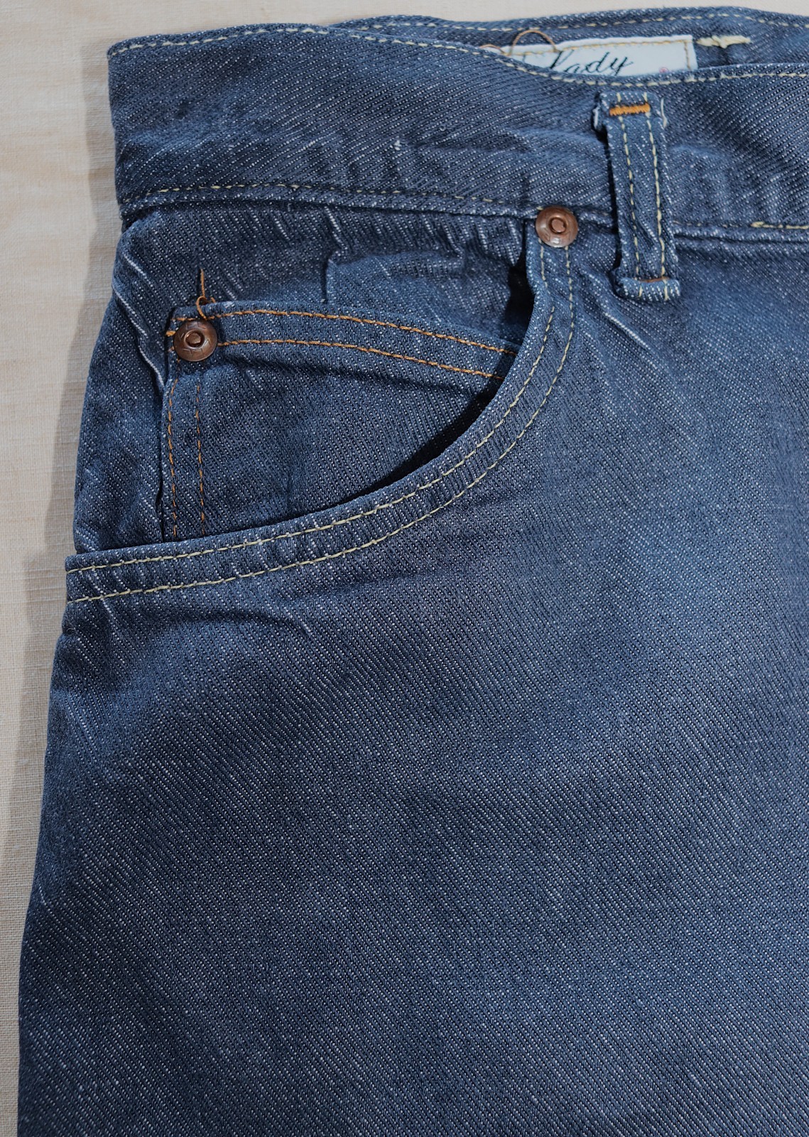 Vintage 60s Lady Lee Riders Western Sanforized Vat Dyed High Rise Jeans W30 L32