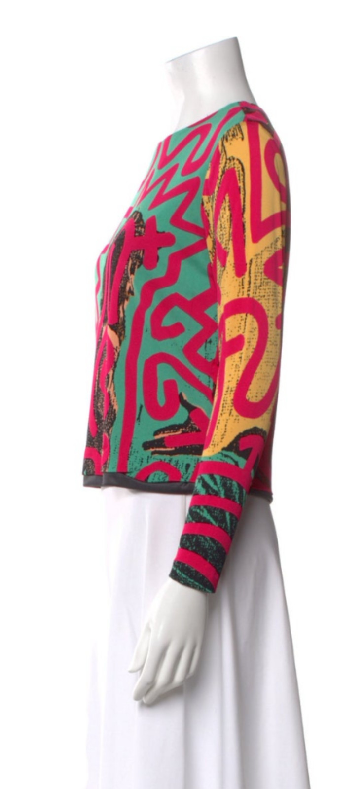 *ICONIC * STEPHEN SPROUSE* KEITH HARING* COLLABORATION GRAFFITTI SHIRT * 1988 *