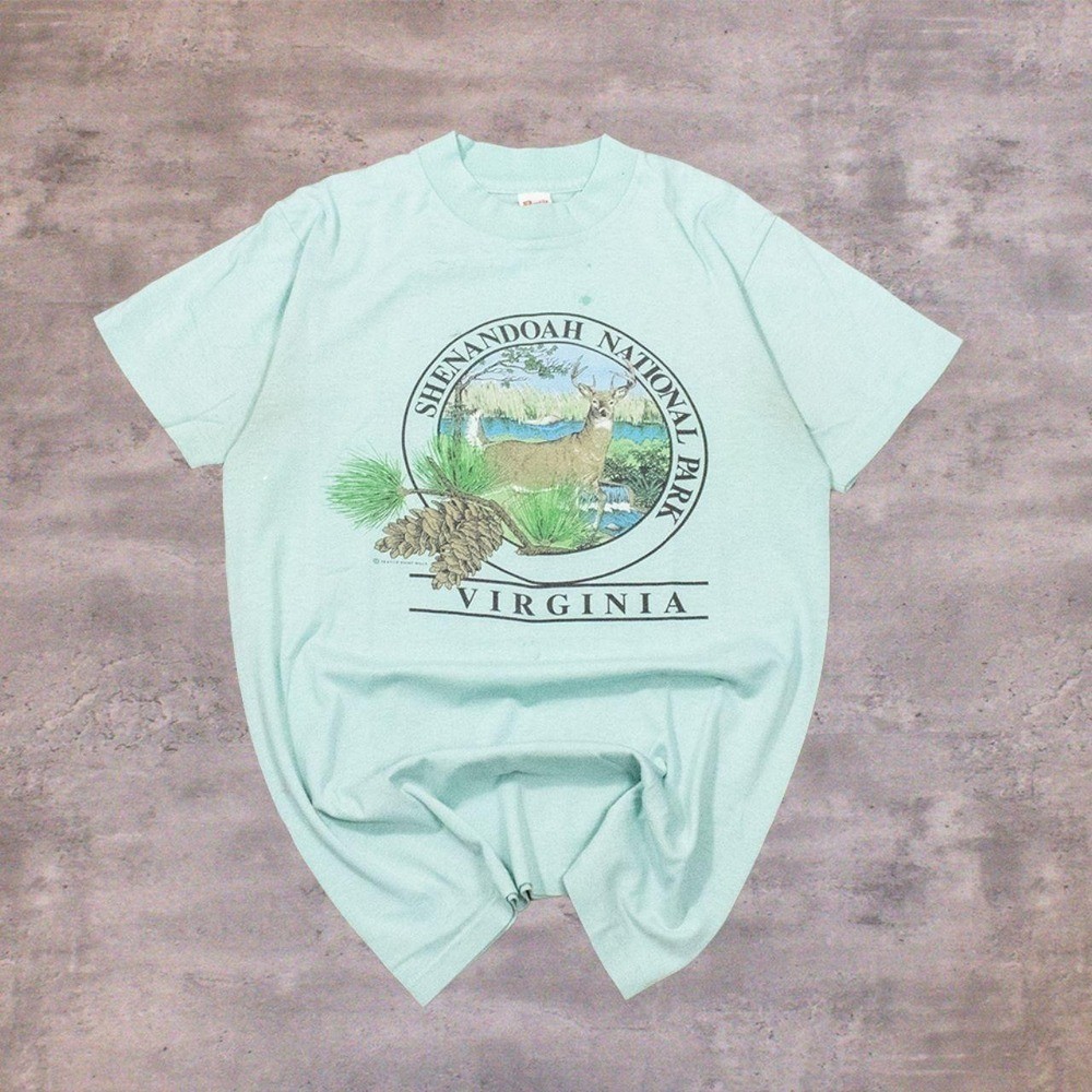 Vintage VTG 1990’s Textile Prints Shenandoah National Park Virginia Animal Tees