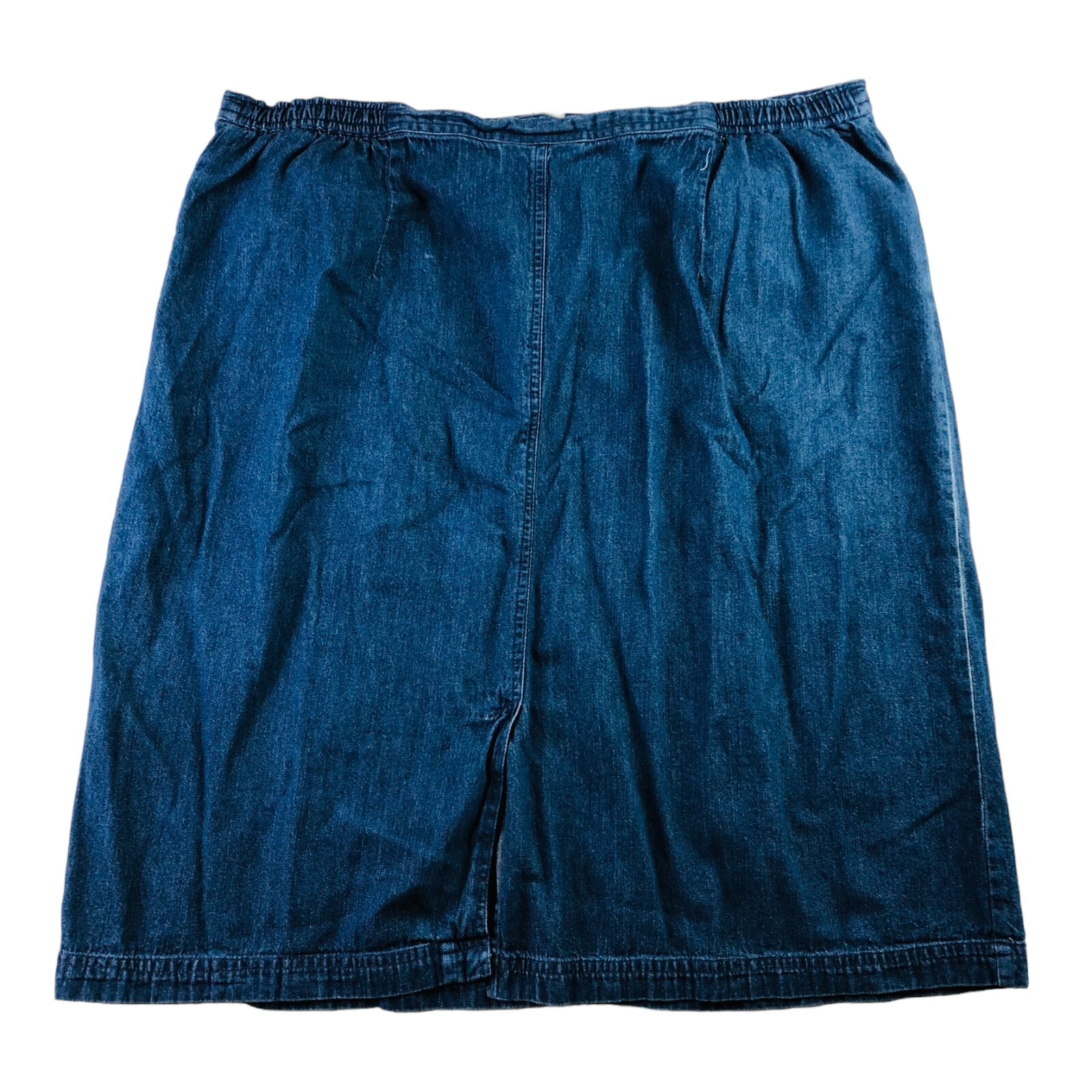 VINTAGE JM Collection Women’s Cotton Demin Skirt Set Blue Chambray | Sz 18