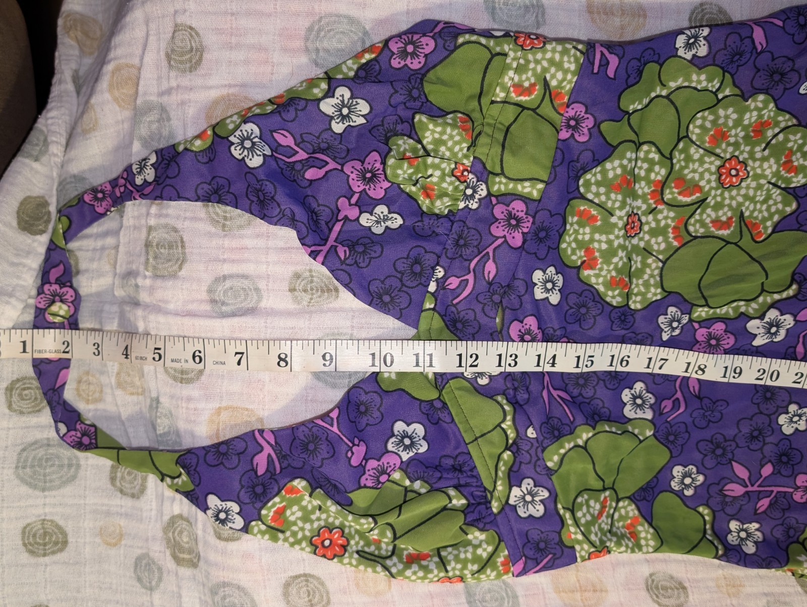Vintage 70s HOUSE OF NINE Floral Halter Maxi Dress S Nylon Az 7 Green Purple