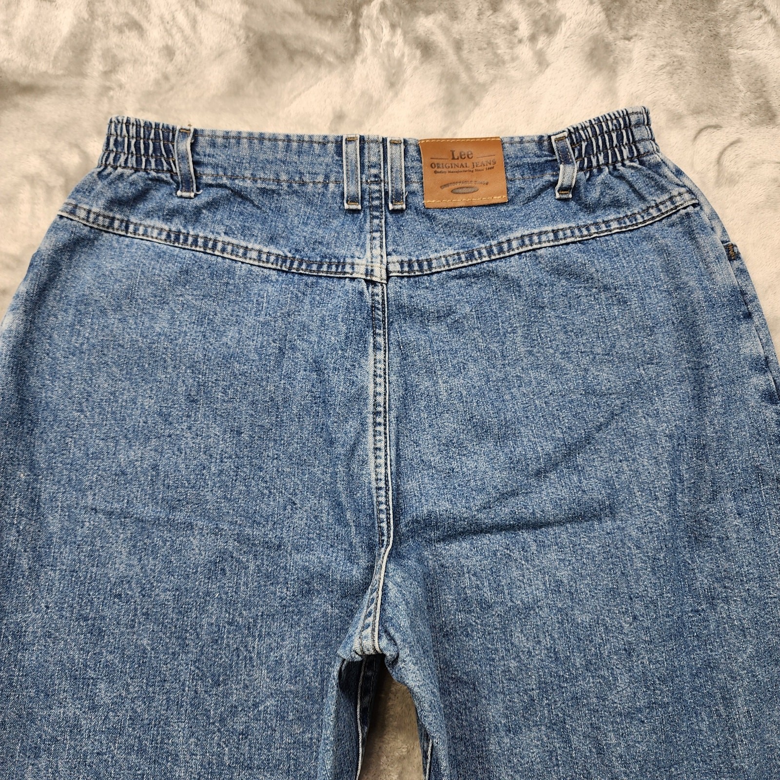Vintage 90s LEE Riders Jeans Womens 18WL LONG Blue High Rise Tapered Leg Mom