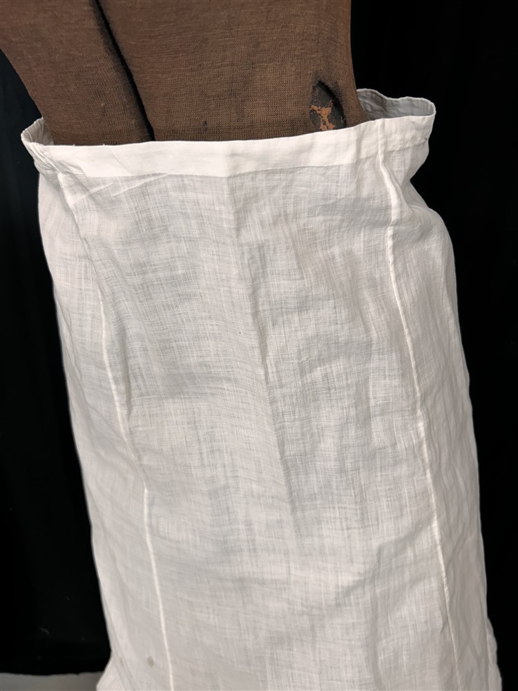 antique petticoat long cotton lawn embroidered ruffle 1890s repair repurpose
