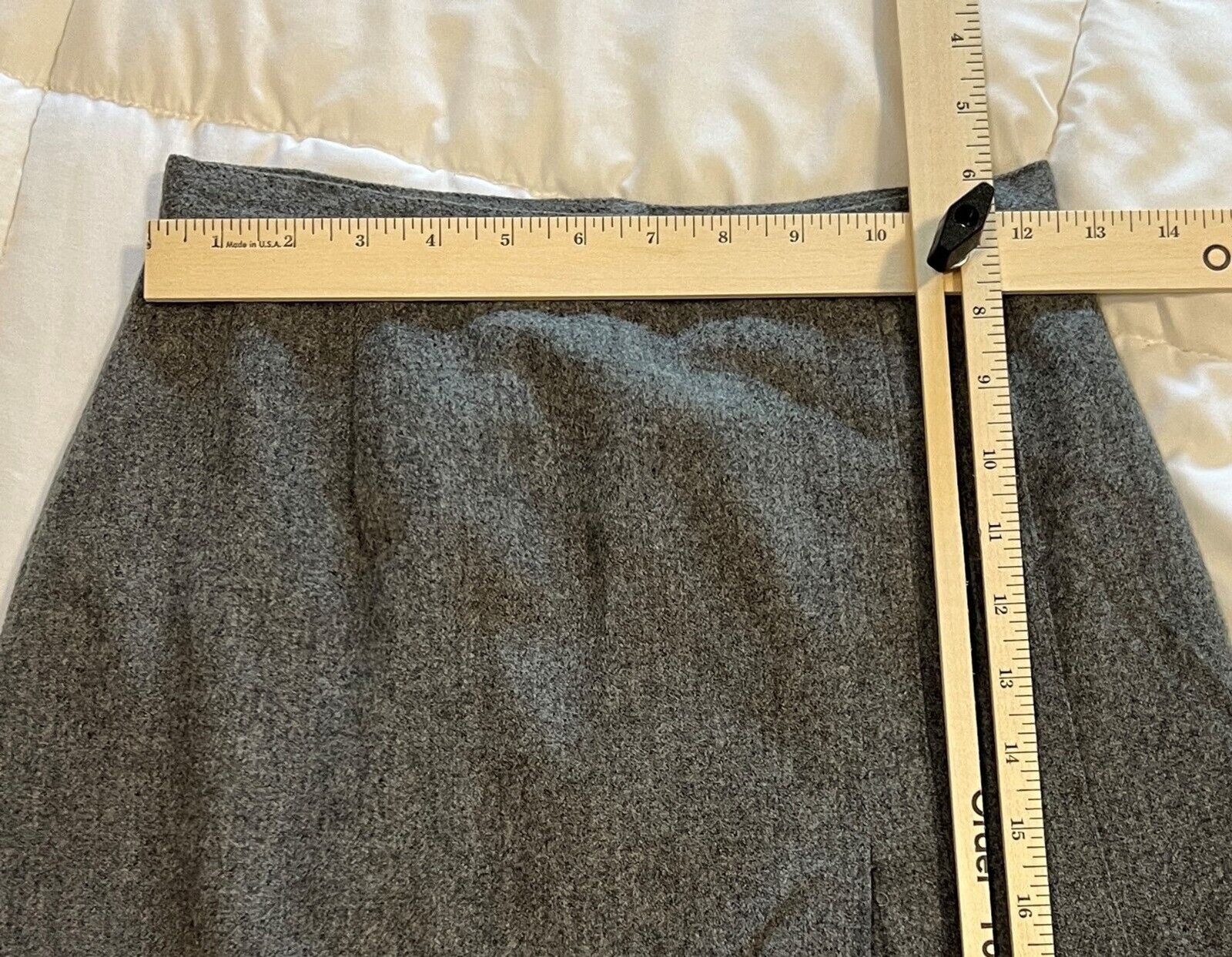 Vintage Prestige of Boston Wool Pencil Skirt Charcoal Gray Size 6