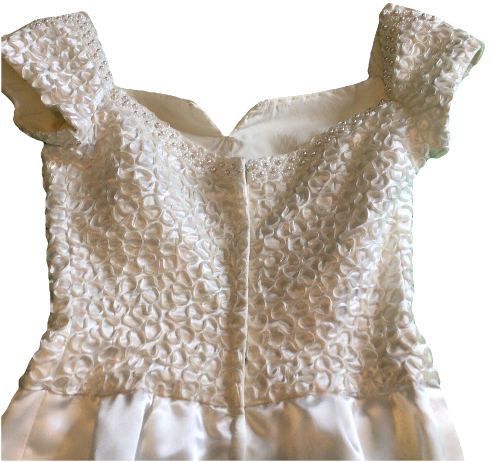 Vintage Mike Benet Beaded Wedding Dress Formal SZ 8