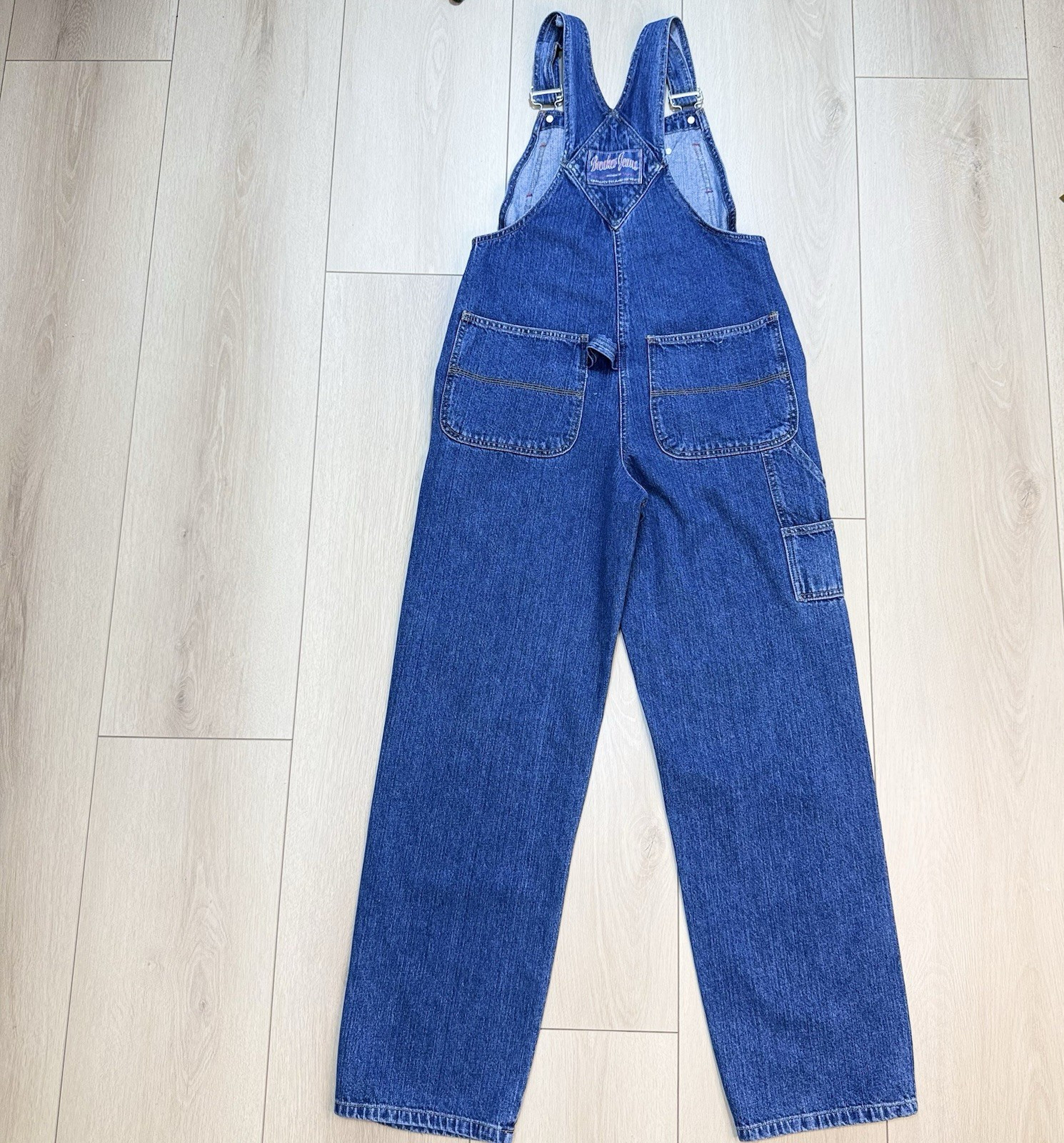 VTG 90s Breaker Jeans Womens Size S Denim Bib Overalls Carpenter Baggy Wide Leg