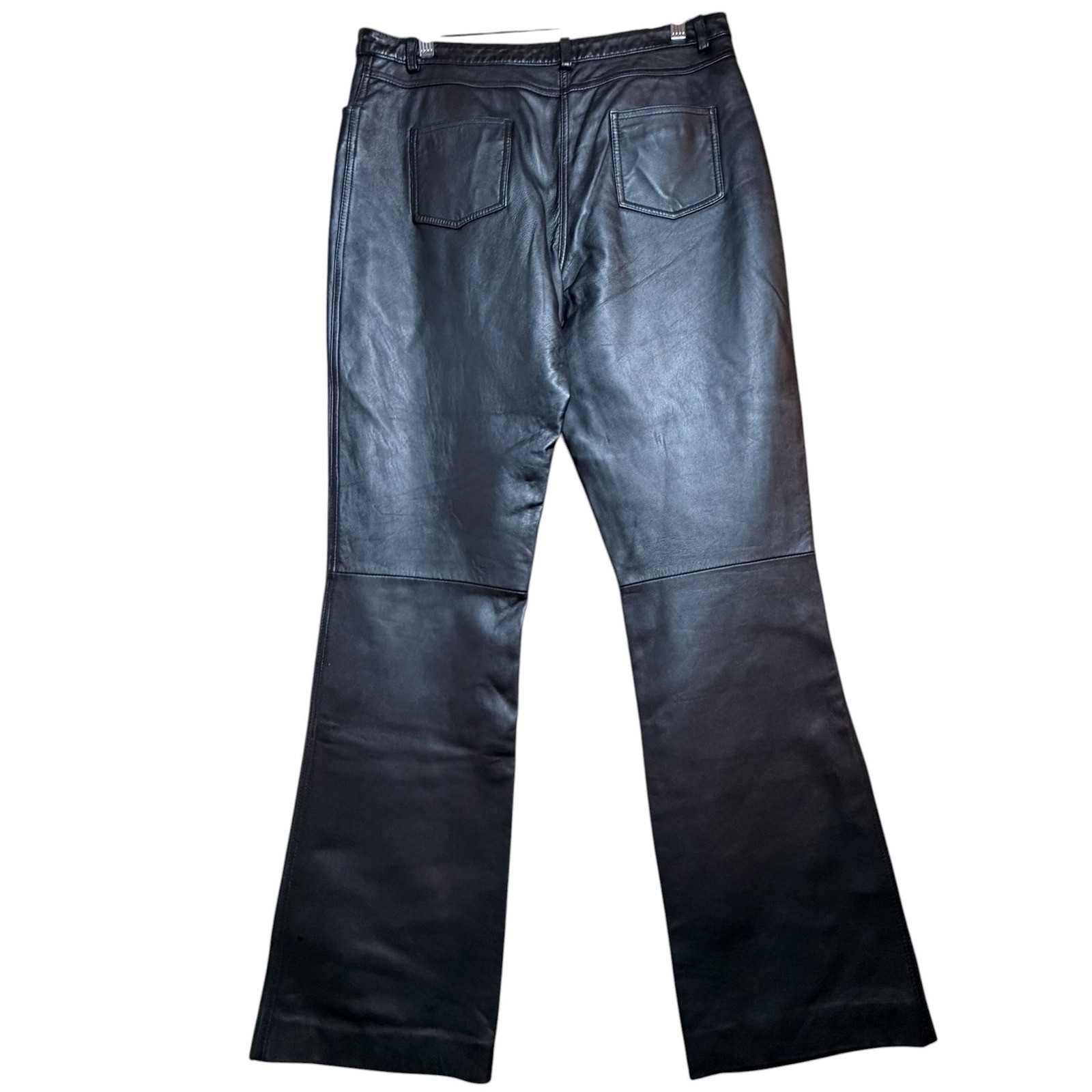 Vintage Neiman Marcus Exclusive Black Leather Bootcut Pants Women’s 12 Y2K
