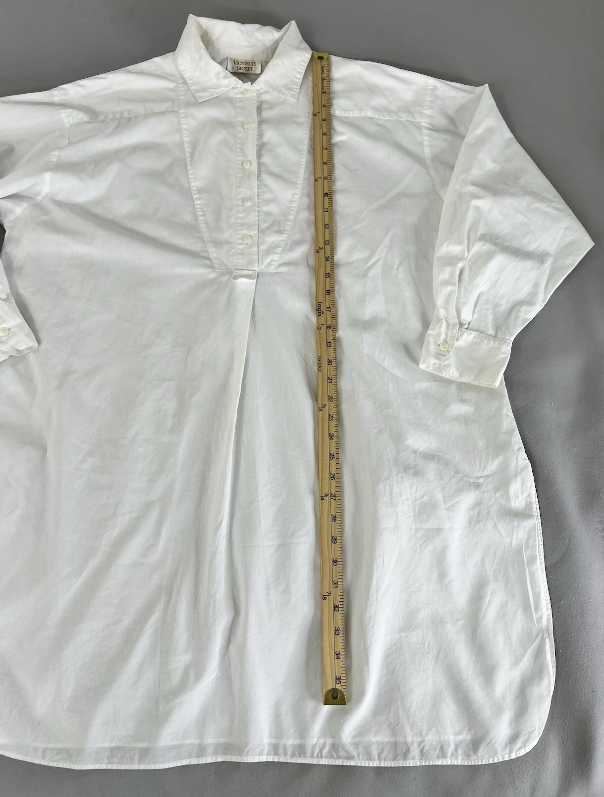 VTG VICTORIA’S SECRET GOLD LABEL Cotton Slits Sz Large Sides Nightgown Y2K