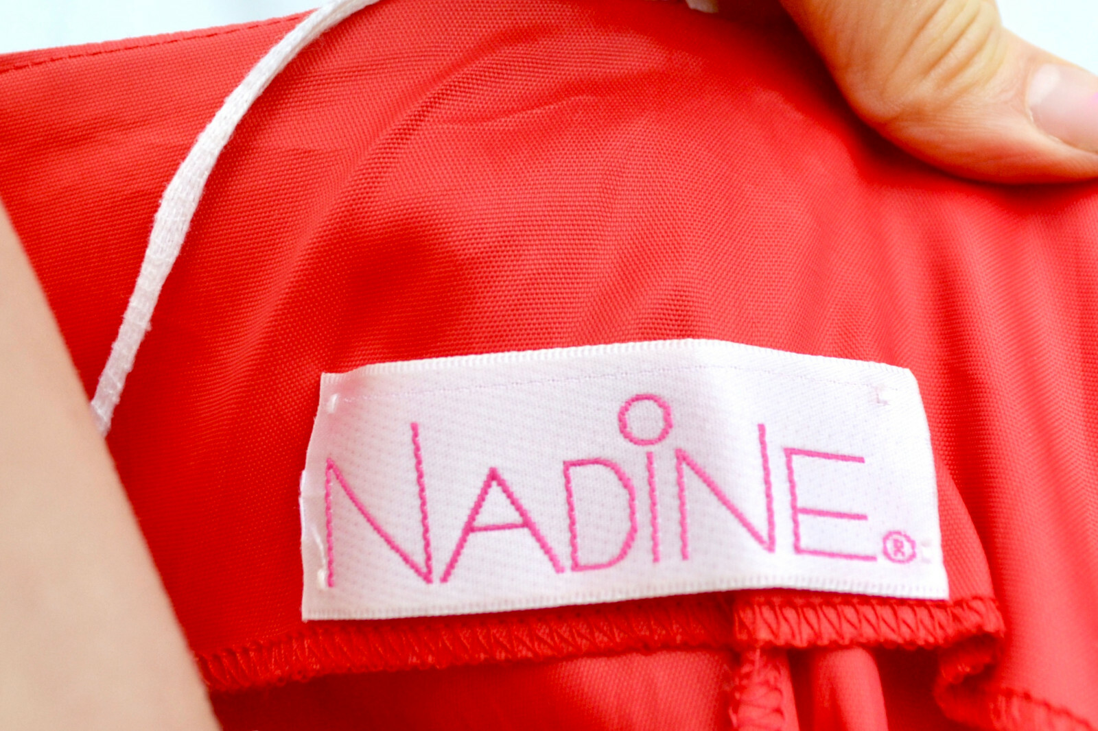 1980s Ruched Red Satin Dress Vintage Nadine Strapless Sweetheart Mermaid Ruffle