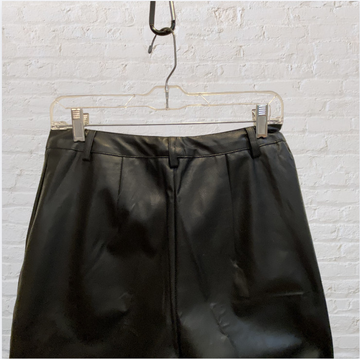 VINTAGE STAR CITY CLOTHING COMPANY — Pleather Pants, Straight Leg, Front Zip